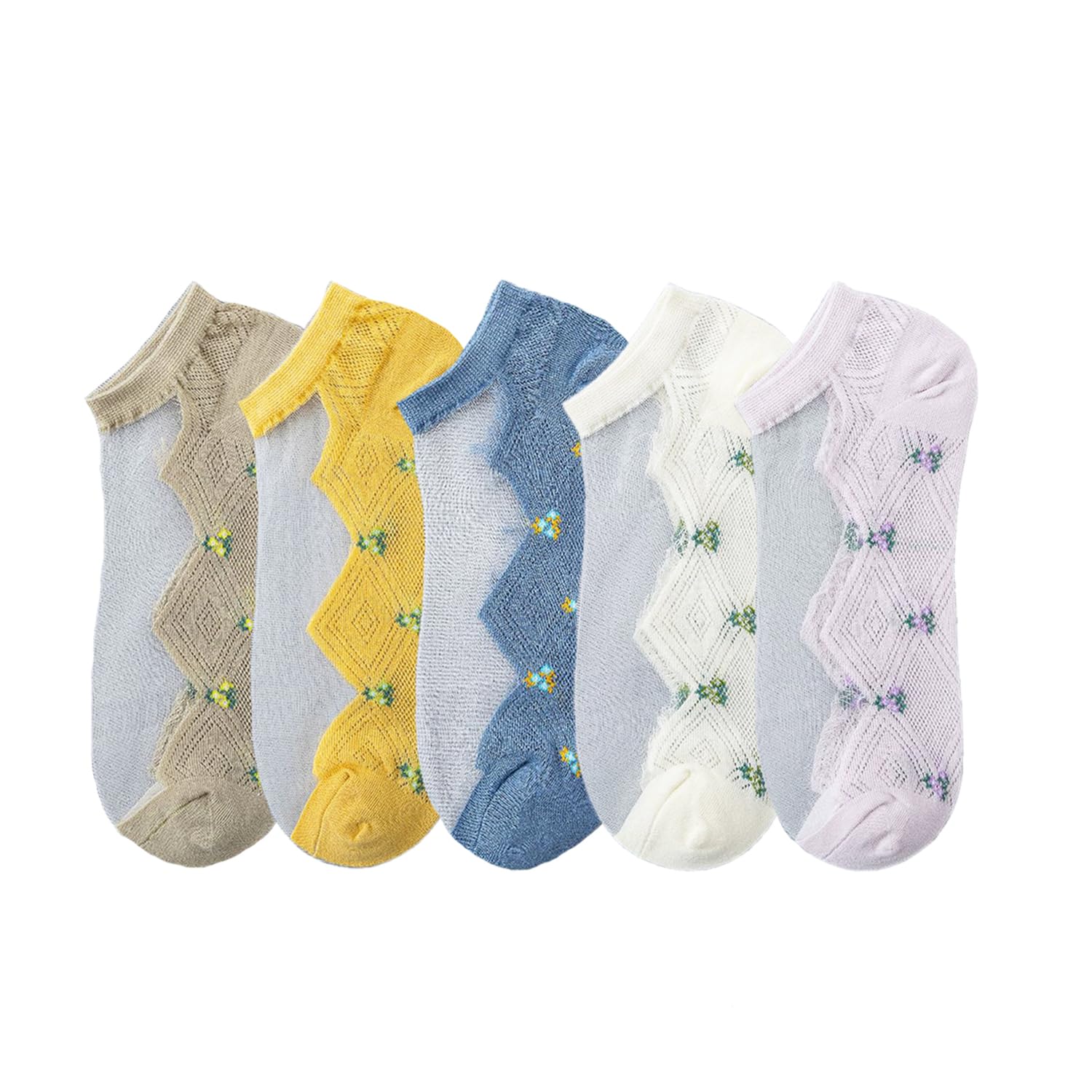 Benefeet Sheer Ankle Socks for Women - Thin Lace Nylon Summer Socks for Casual & Dress Wear