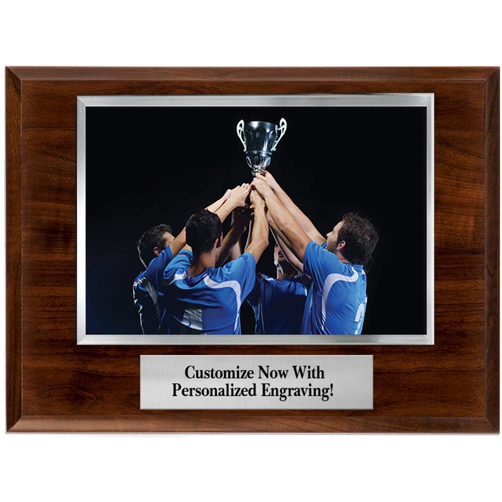 Custom 10x8 Photo Plaque Award - Personalized Engraving for Coaches & Teams | Office Decor & Sports Awards