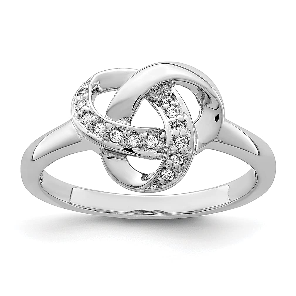 925 Sterling Silver Cubic Zirconia Knot Band Ring - Elegant Love Jewelry for Women | Perfect Gift for Her, Anniversary, Valentine's Day & Special Occasions