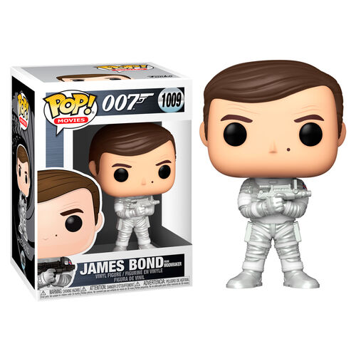 James Bond Roger Moore Moonraker Pop! Vinyl Figure - 007 Collectible Toy for Movie Fans & Gift for Bond Enthusiasts - Perfect for Display, Home Decor, and Pop Culture Collections