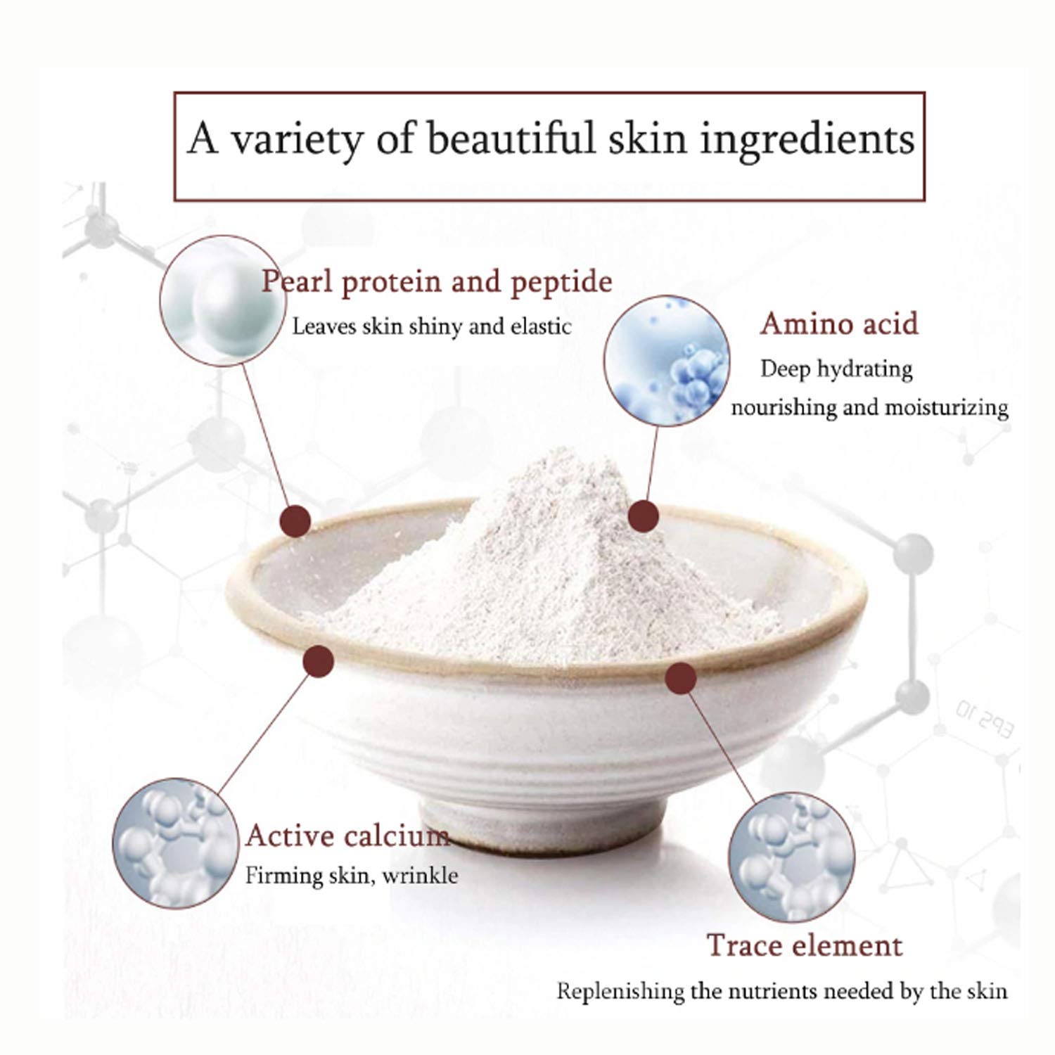 Arunkriss Herbs Pure Freshwater Pearl Powder 50g - Natural Skin Brightening & Anti-Aging Supplement for Glowing Complexion | DIY Face Mask & Beauty Recipes
