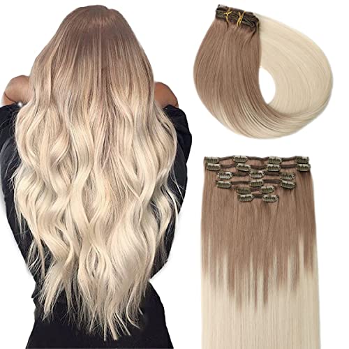 1.#8T60Light Brown Fading to Platinum Blonde