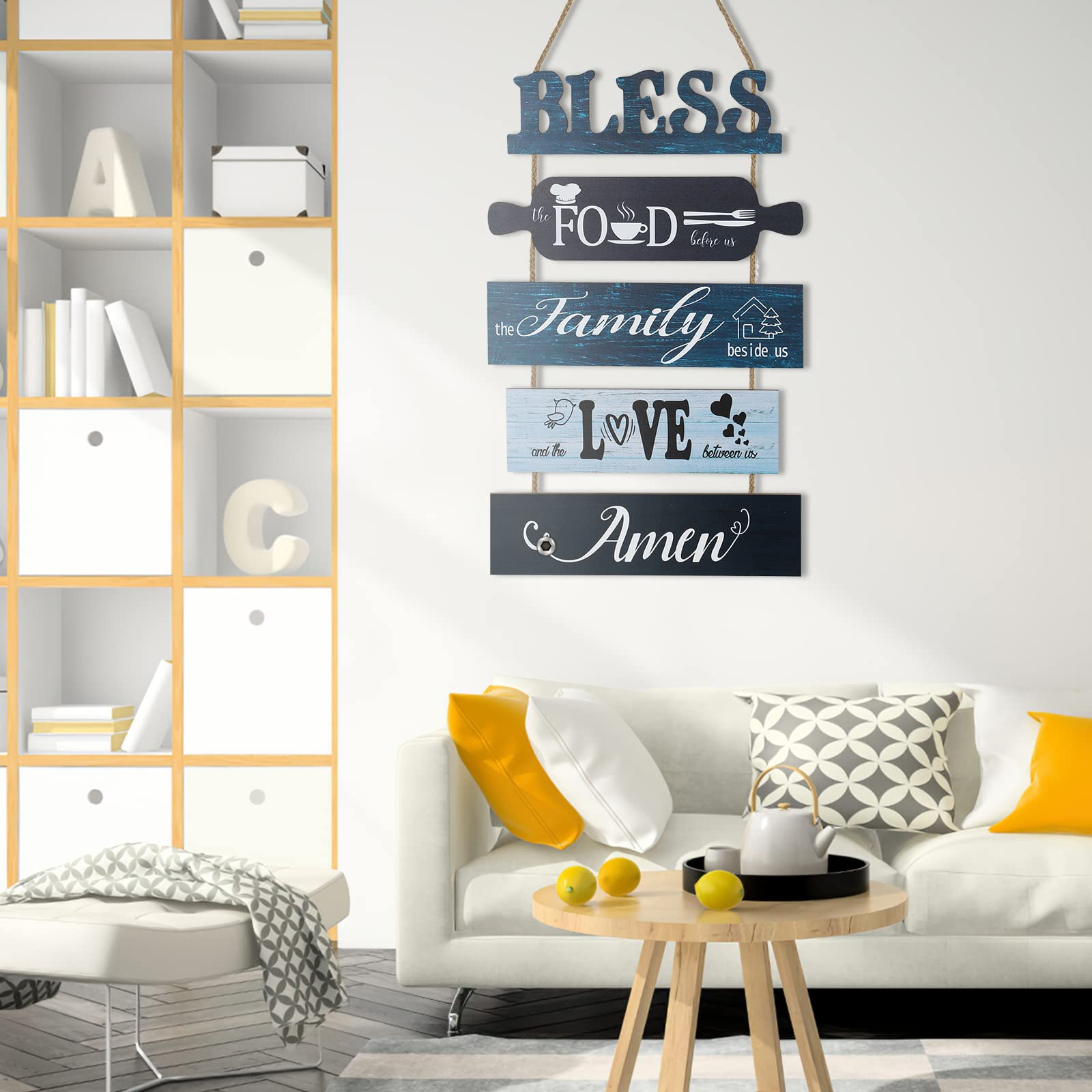 Farmhouse Kitchen Wall Decor - Rustic Wood Sign for Dining Room & Home