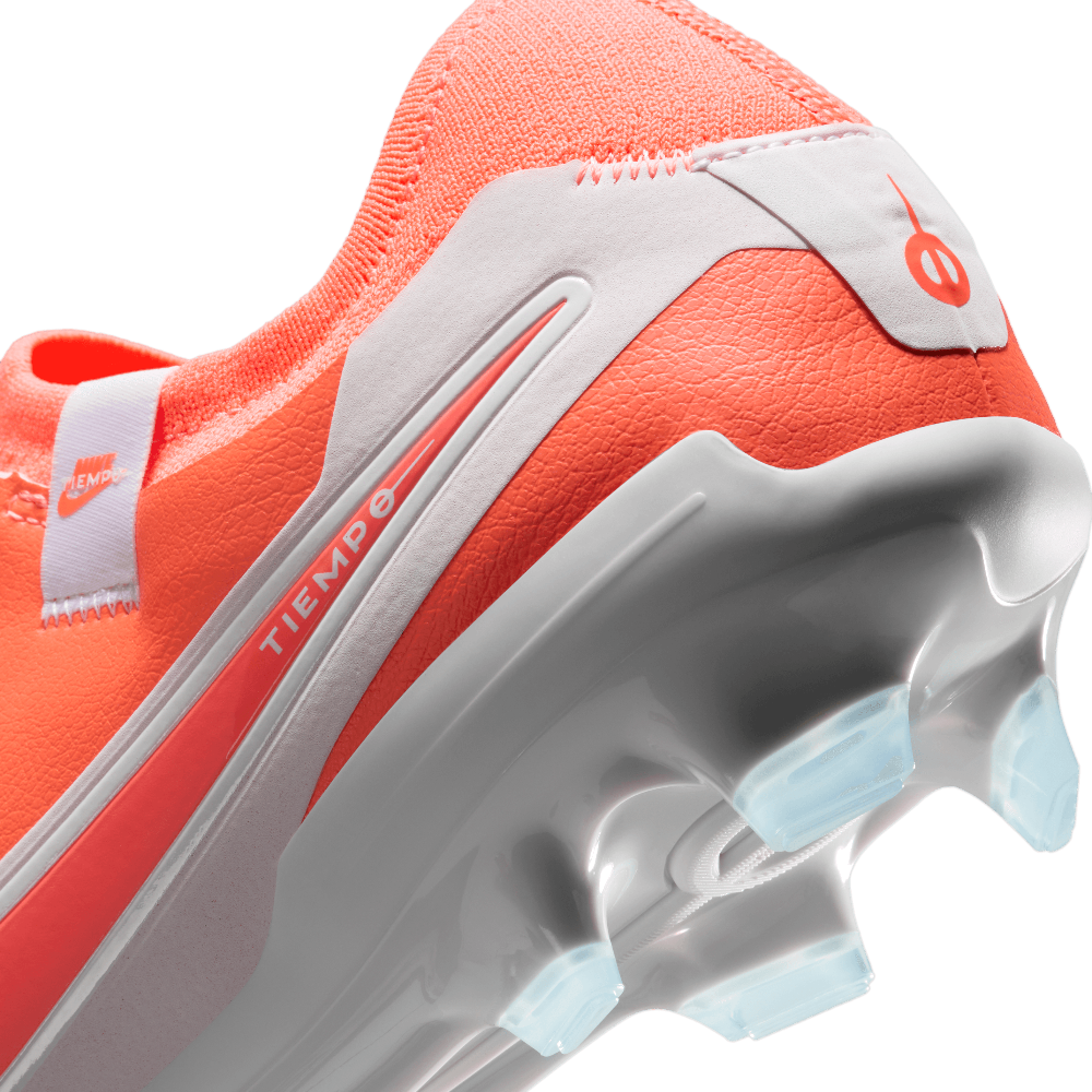 Nike Tiempo Legend 10 Pro FG Soccer Cleats for Men - Hot Lava/White - Firm Ground Football Boots for Professional Performance | Perfect for Matches, Training & Outdoor Play