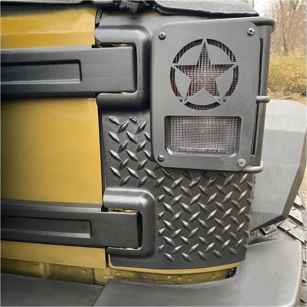 Jeep Wrangler Rear Corner Guards Kit Tail Cover (2007-2017) - Durable Black Plastic Protection for Off-Road Adventures & Daily Driving