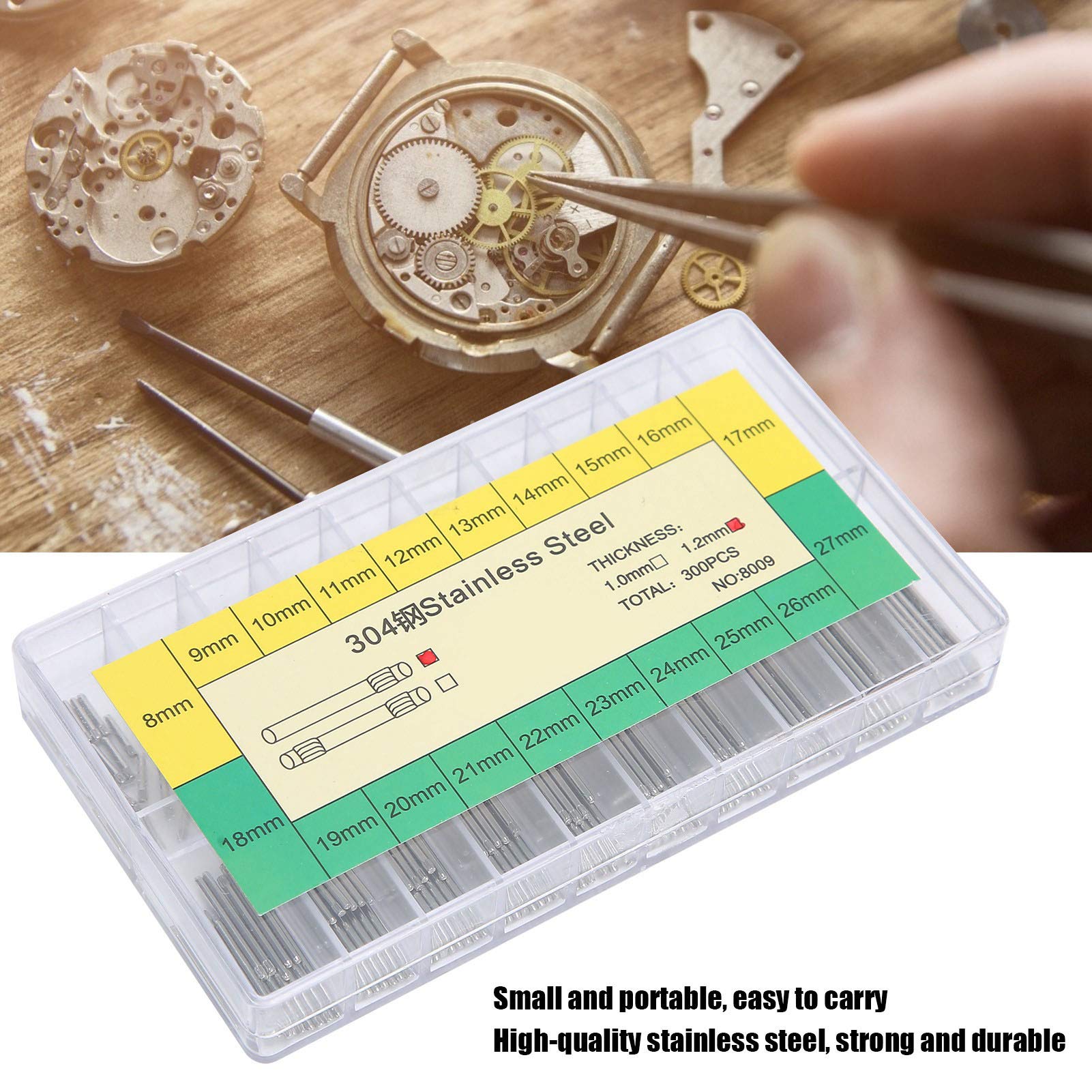 1.2mm Thickness Watch Bracelet Pin Replacement - Friction Watch Band Accessory (8-27mm) for Rolex, Seiko & More | Perfect for Watch Repair & DIY Adjustments
