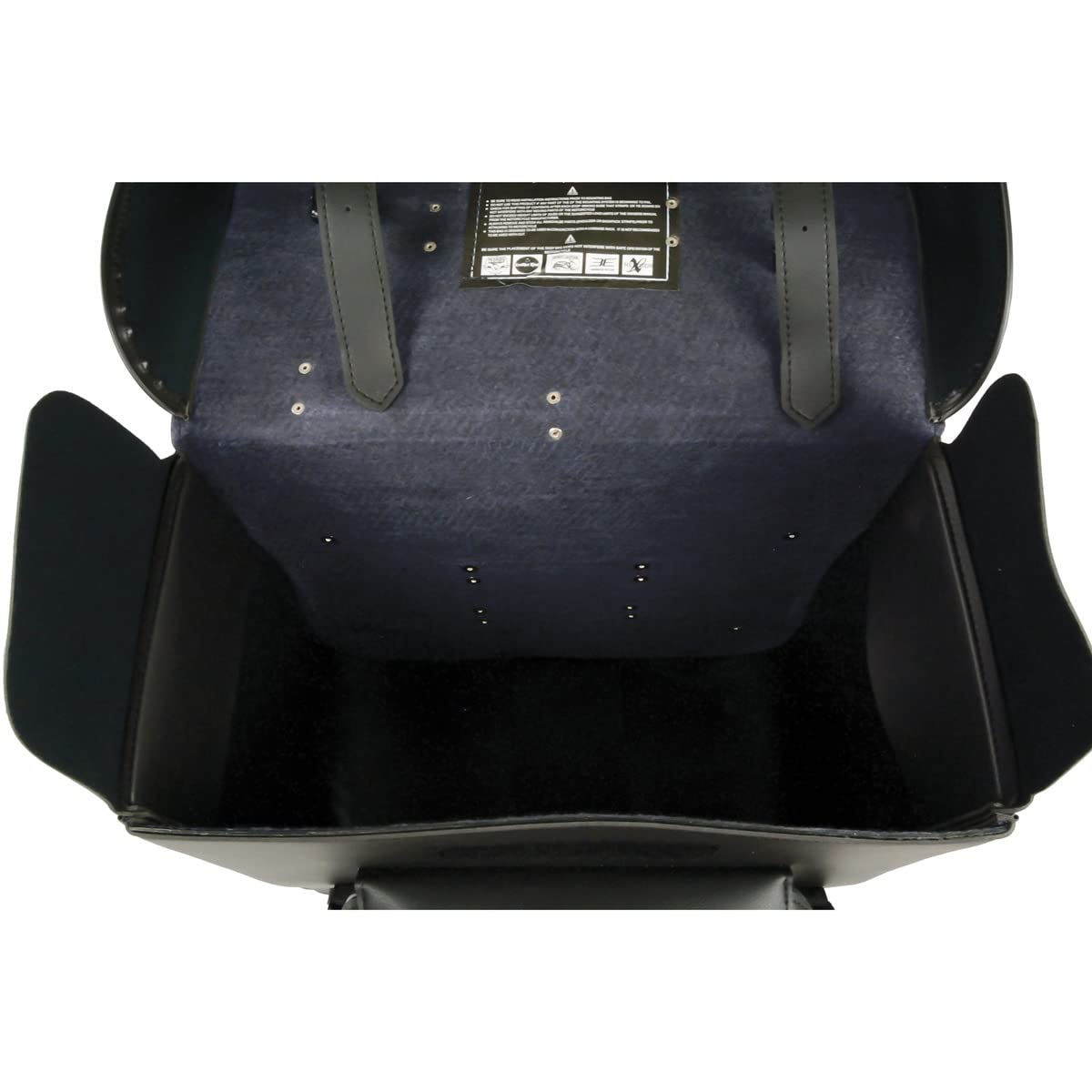Milwaukee Leather SH539 Large Black Motorcycle PVC Touring Sissy Bar Bag - 2 Piece Set for Harley, Cruiser & Touring Bikes - Waterproof Storage for Road Trips & Long Distance Riding