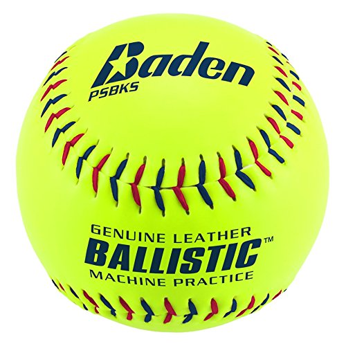 Baden Ballistic Leather Pitching Machine Softball 12