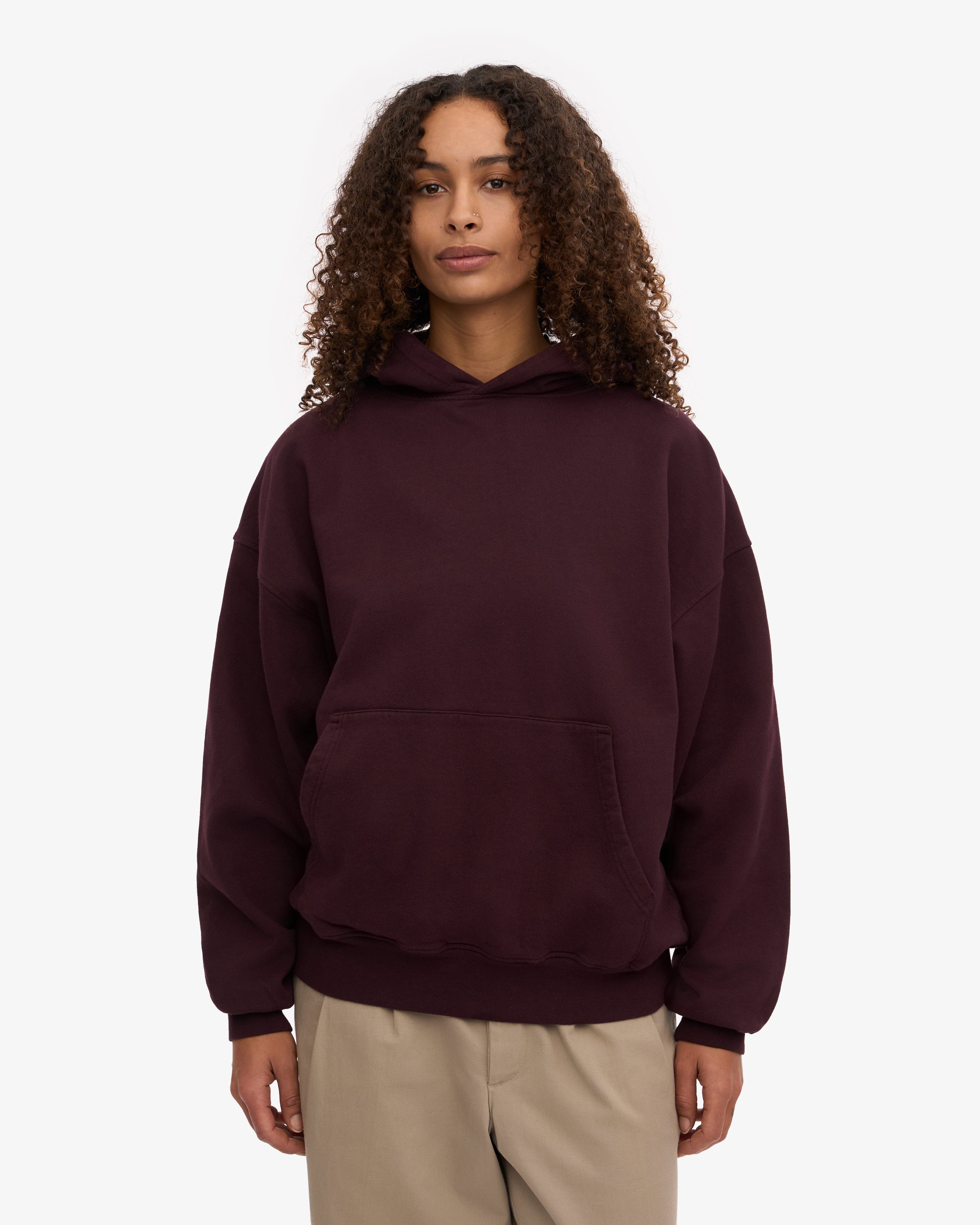 Organic Oversized Hoodie - Oxblood Red | Cozy Unisex Pullover for Men & Women | Perfect for Casual Wear, Loungewear & Outdoor Activities