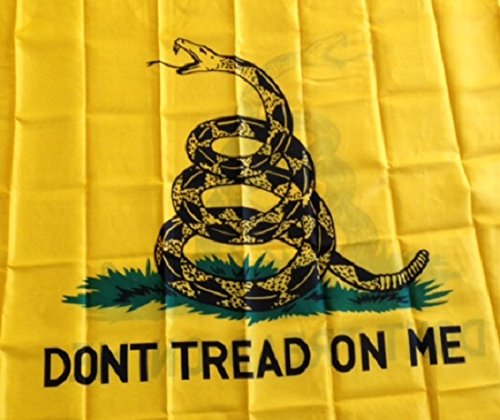 Gadsden Don't Tread on Me Flag - 3x5 ft Double Sided Yellow Polyester Flag with Brass Grommets - Perfect for Outdoor Display, Historical Reenactments & Patriotic Events