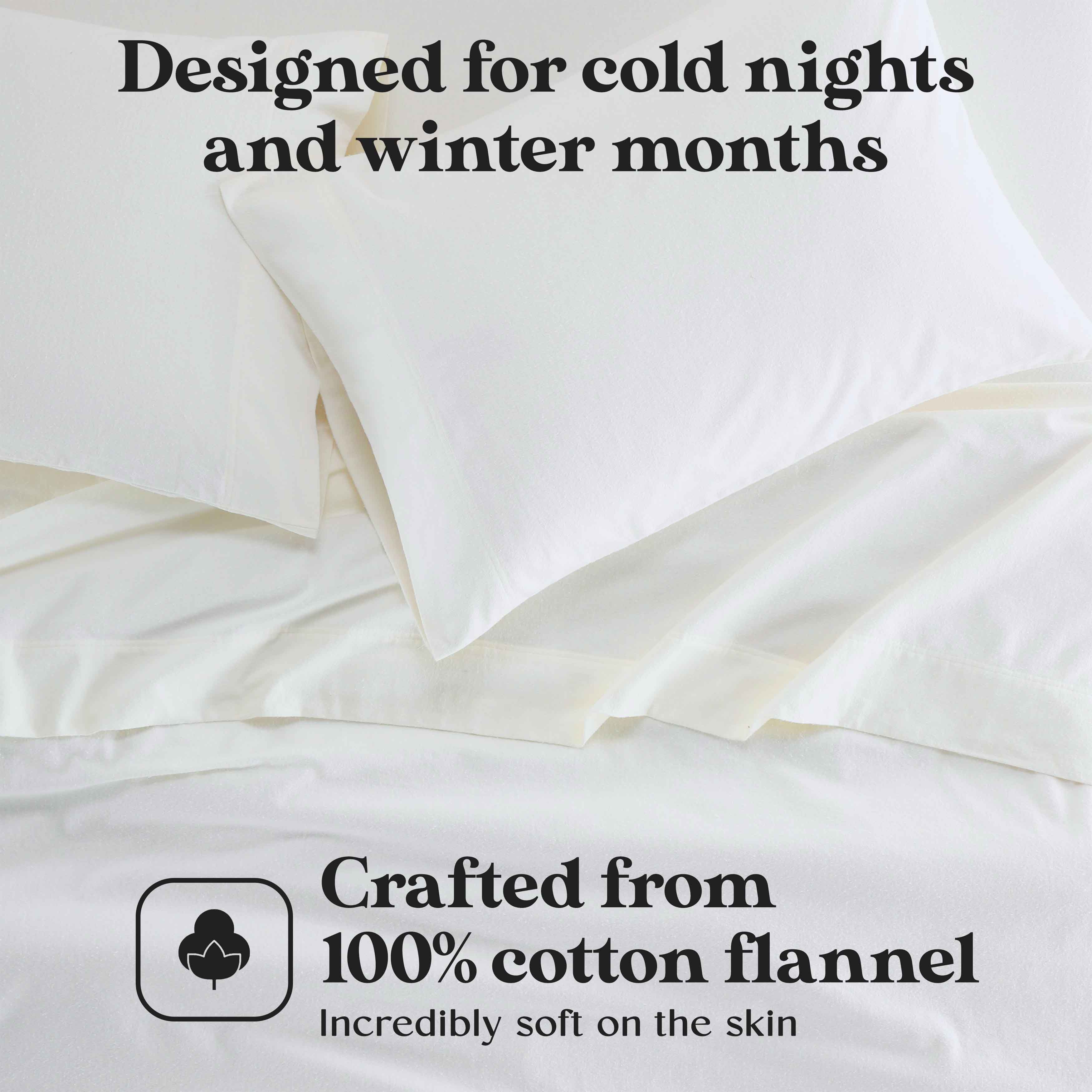Premium Rome Flannel Cotton Solid Brushed Pillowcases Set of 2 - Soft & Cozy Bedding for Winter Nights, Home Decor, and Guest Room Essentials