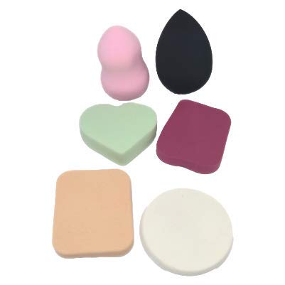 KHODAL IMPEX Makeup Sponge Beauty Blender Puff - Set of 6 Cosmetic Sponges for Flawless Foundation & Concealer Application (Colors May Vary) | Perfect for Professional Makeup, Daily Beauty Routine & Travel Essentials