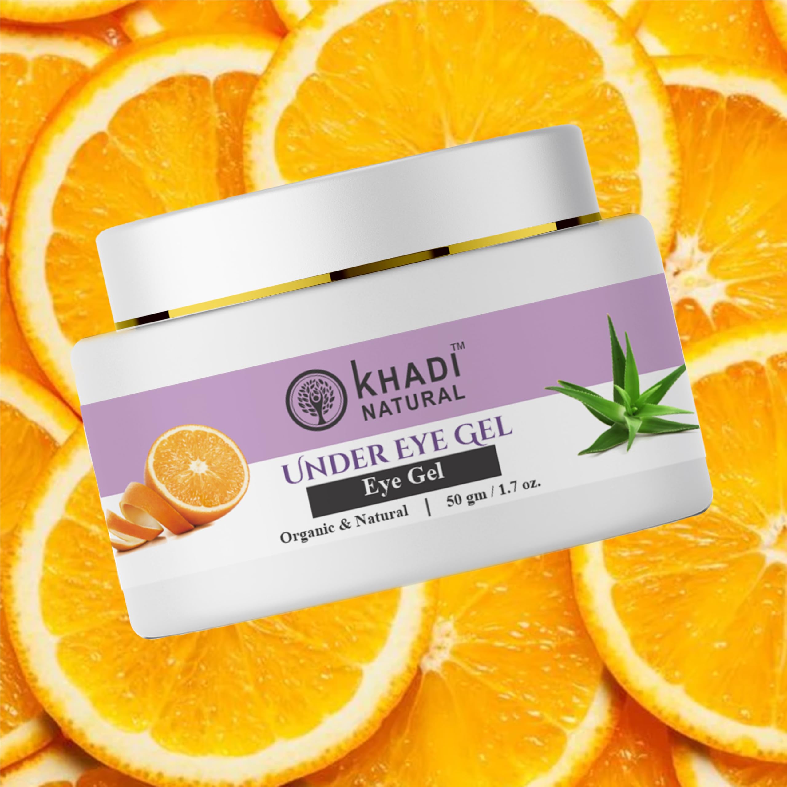 Khadi Natural Herbal Under Eye Gel 50G - Cooling & Revitalizing Eye Care Treatment for Dark Circles, Puffiness & Wrinkles | Organic Ayurvedic Formula for Brightening & Hydrating Under Eyes | Perfect for Daily Skincare Routine & Travel