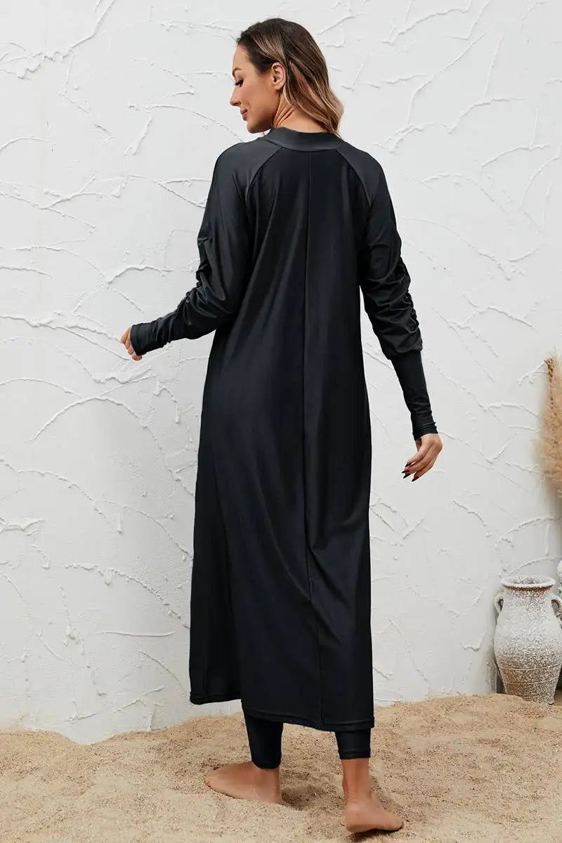 **3-Piece Halal Swimwear Set for Muslim Women - Modest Burkinis Swimsuit for Beach, Pool & Water Activities**