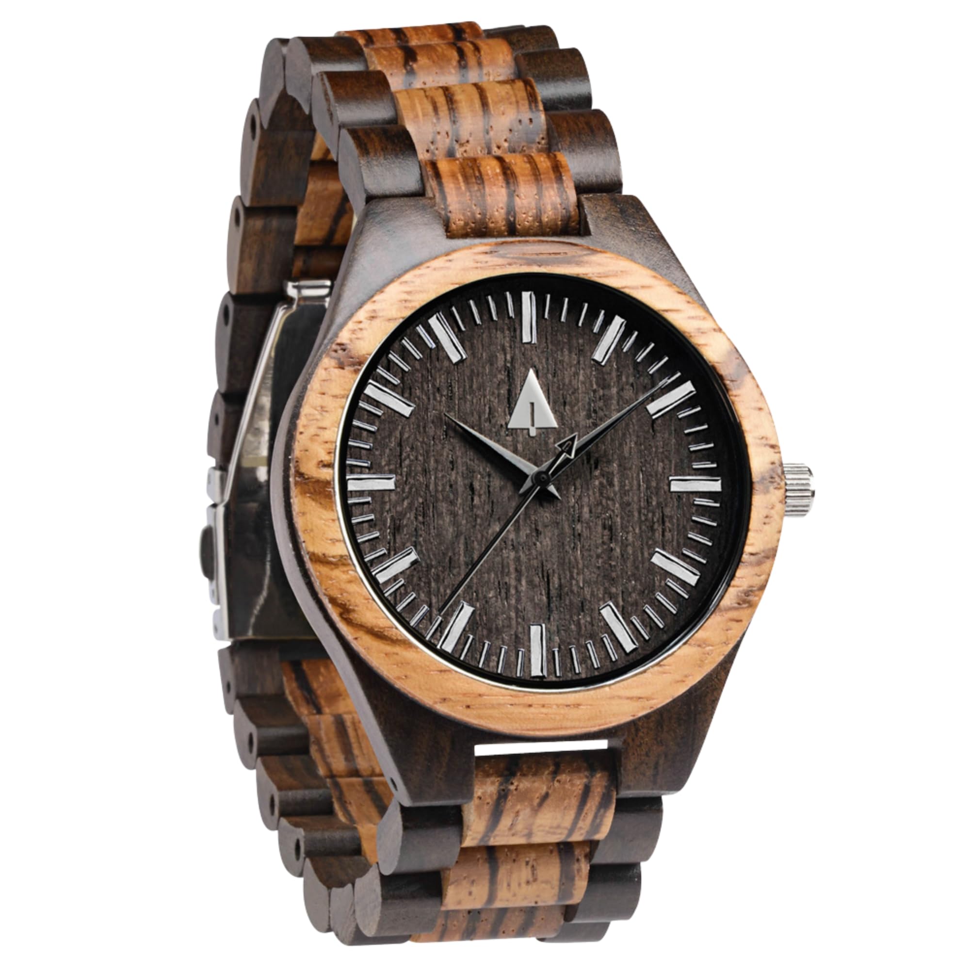 Men's Wooden Watches - Japanese Quartz Analog, Ebony & Walnut - Stylish for Daily Wear