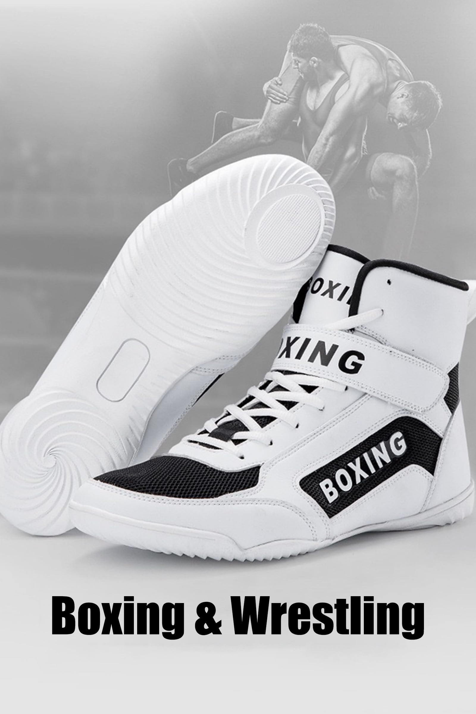 Kervaky Men's Wrestling Shoes - Lightweight Boxing & Weightlifting Shoes for Combat Sports, Gym Training & Indoor Fitness Workouts