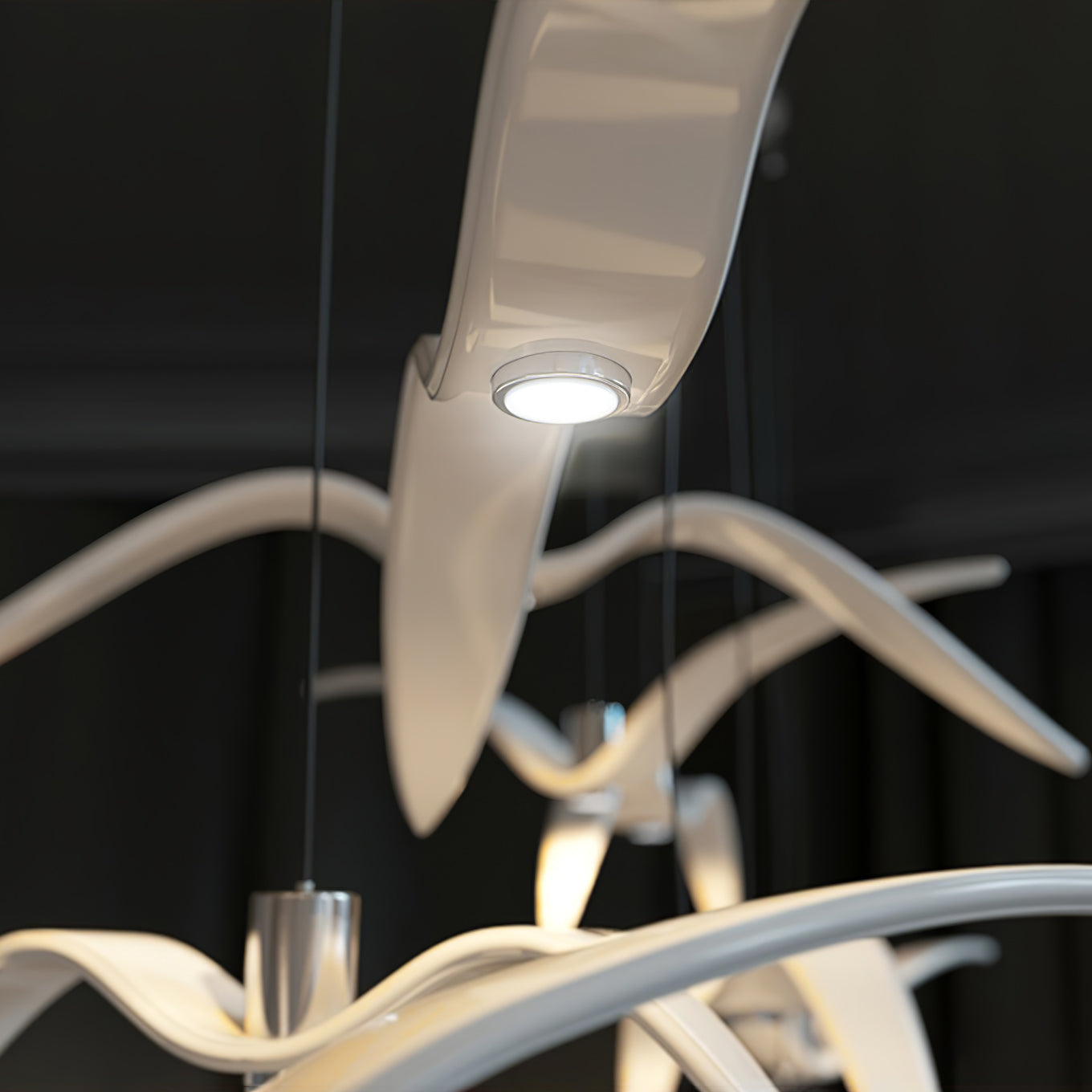 Aviara Modern LED Pendant Light Fixture - Dimmable Hanging Chandelier for Kitchen Island, Dining Room & Bedroom Lighting