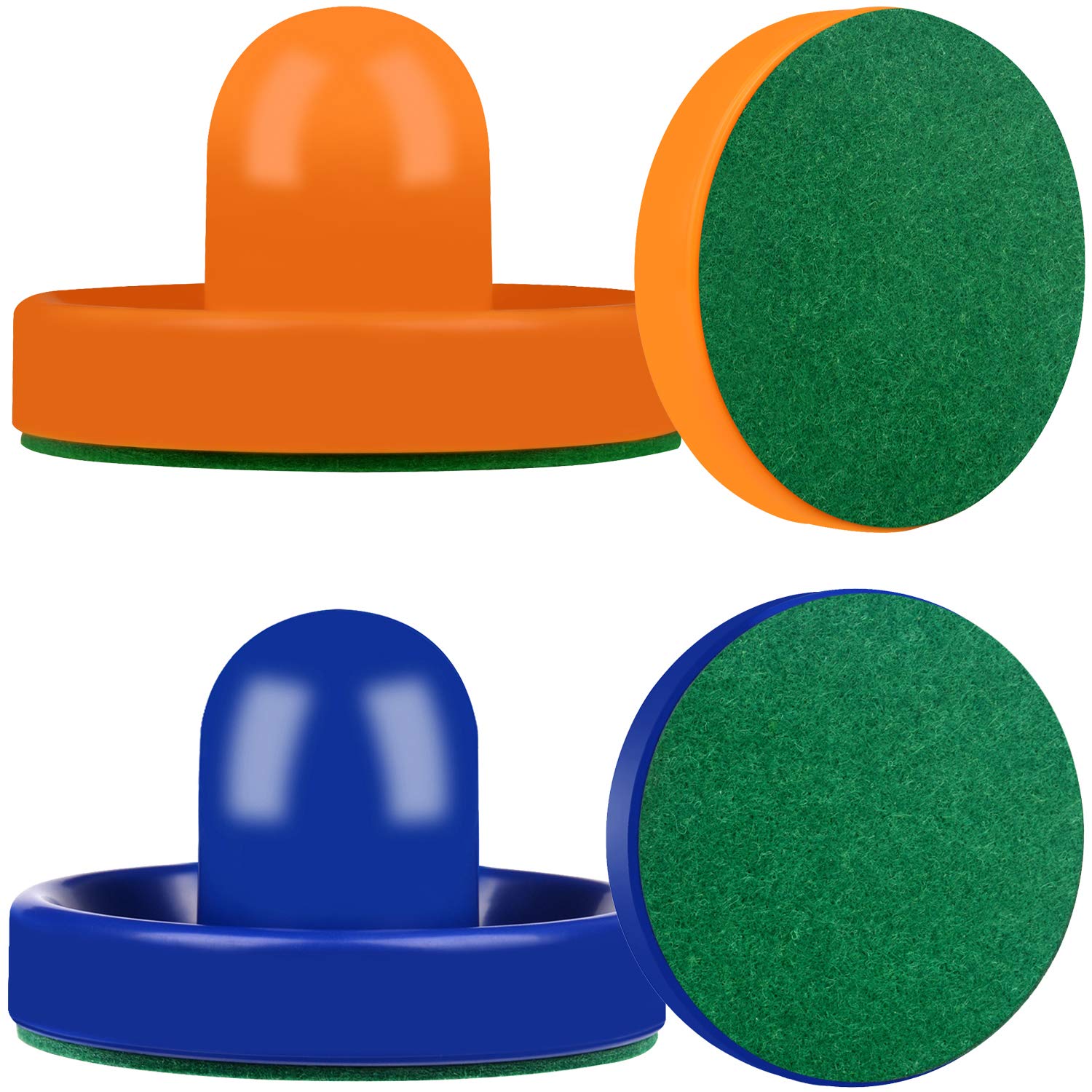 Air Hockey Pucks & Pushers Set - 4 Strikers & 4 Pucks for Game Tables - Perfect for Family Game Nights