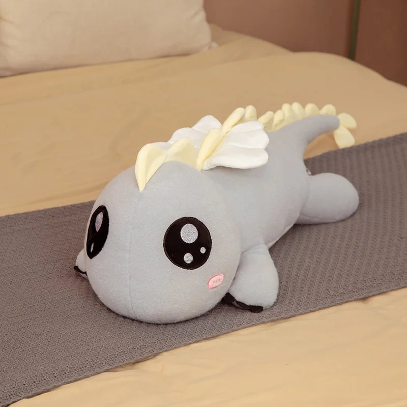90-130cm Giant Angel Dinosaur Plush Toy - Soft Winged Cartoon Dinosaur Stuffed Animal Pillow for Kids | Perfect for Bedroom Decor, Birthday Gifts & Cuddle Companions