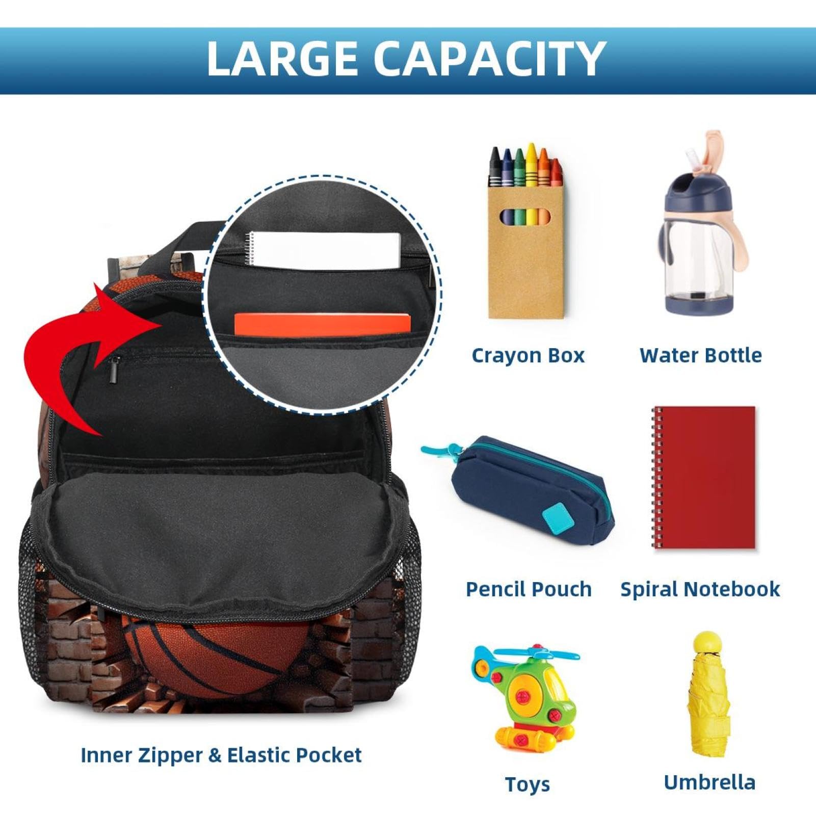 Men's & Women's Travel Backpack - Durable Basketball Wall Texture Design - Perfect for Gym, Work, School & Outdoor Adventures