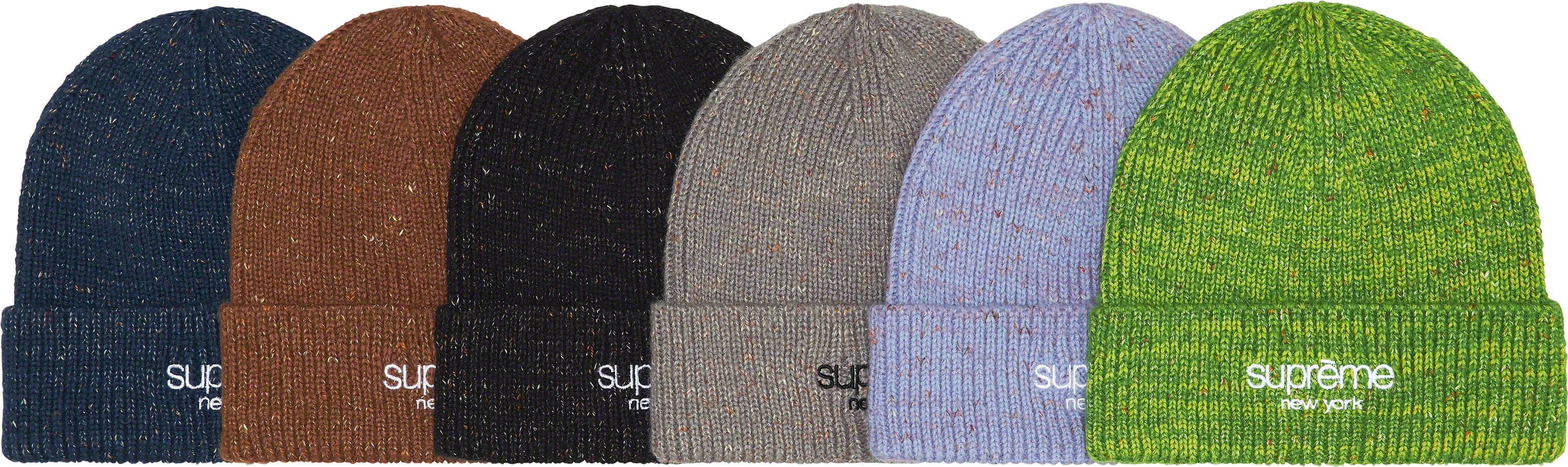 Supreme Rainbow Speckle Beanie Hat - Colorful Knit Winter Beanie for Men & Women - Perfect for Skiing, Snowboarding & Cold Weather Fashion