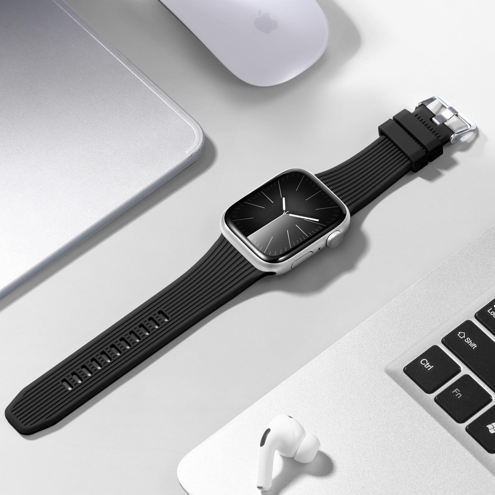 Odbeai Classic Sport Band Compatible with Apple Watch Ultra 2/Ultra/Series SE 10 9-1 - Soft Rugged Strap for Men & Women (49mm 46mm 45mm 44mm 42mm) - Perfect for Workouts, Running, Hiking & Everyday Wear