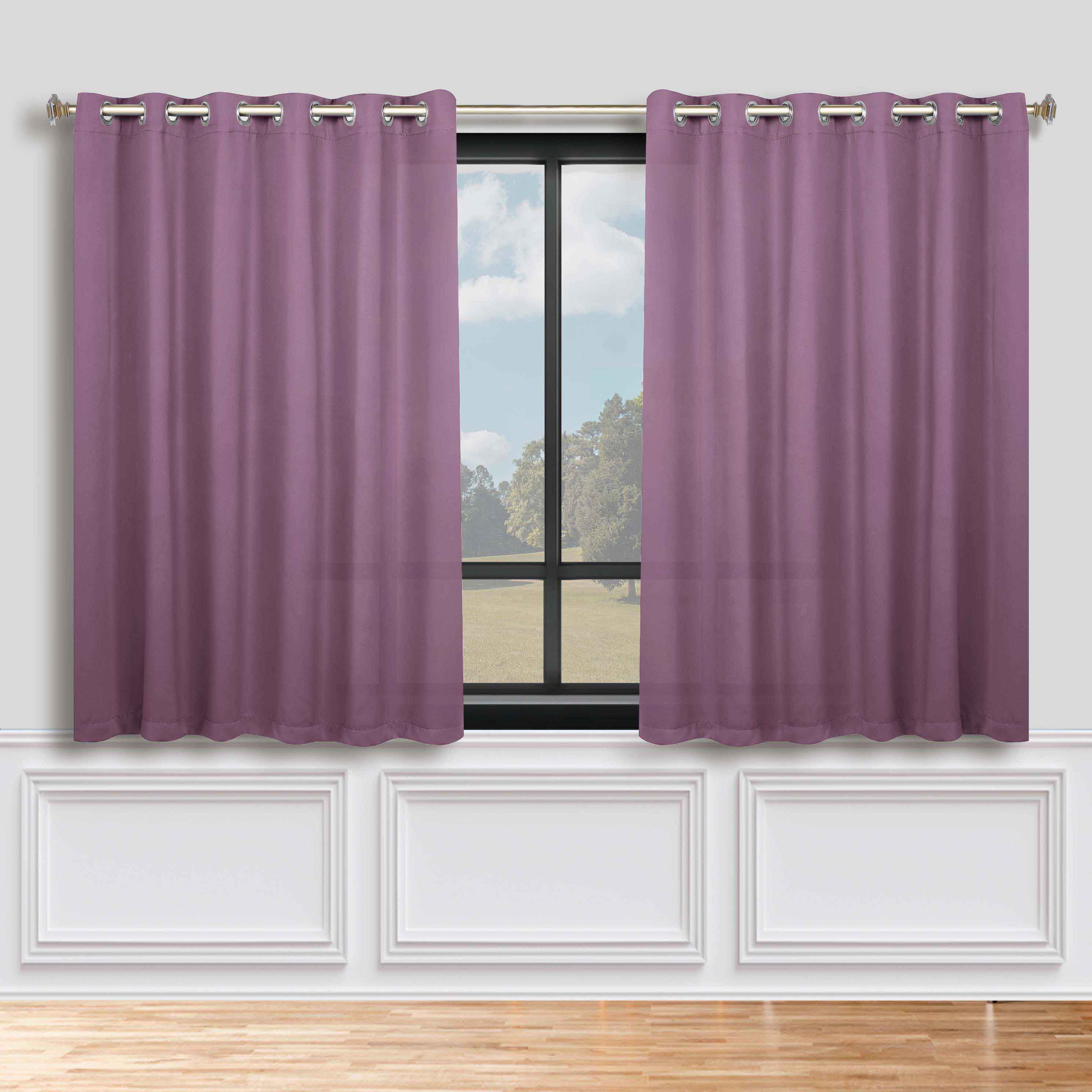 Blackout Curtains Set of 2 - Machine Washable, Room Darkening, Noise Reducing & Thermal Insulated for Bedroom, Nursery & Home Theater