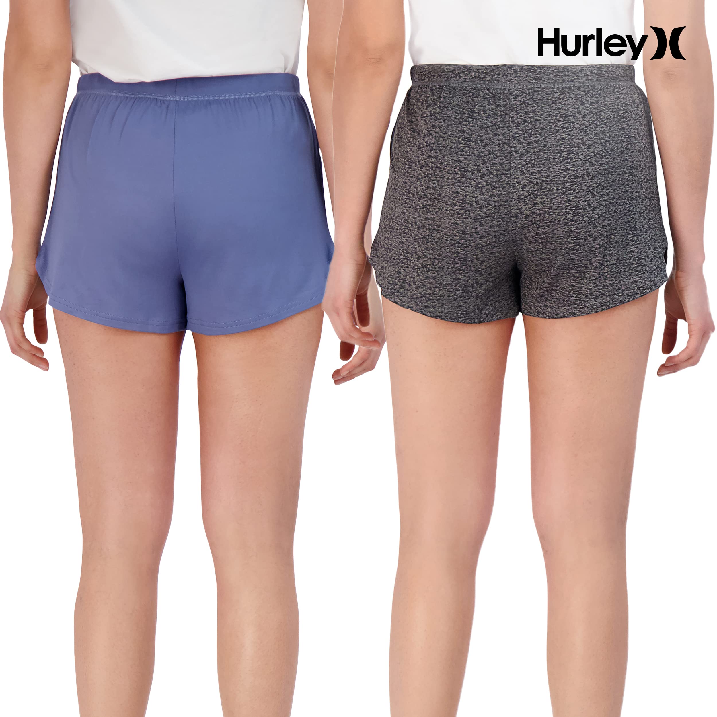 Hurley Women's Pajama Shorts 2-Pack - Soft Lounge Sleep Shorts for Summer, Cute & Comfortable Nightwear - Perfect for Bedtime, Lounging at Home, and Vacation Getaways