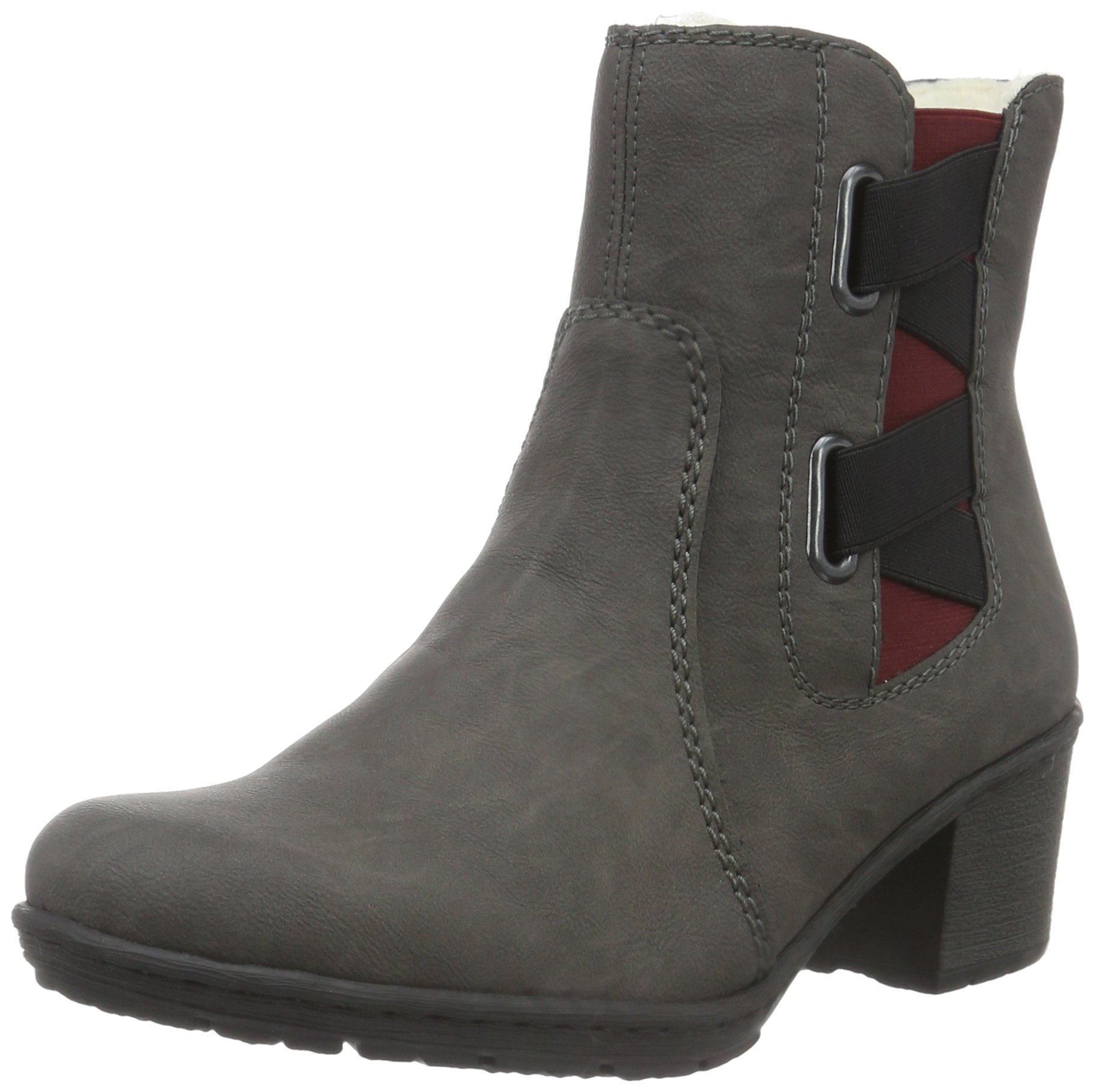 Rieker Women's L. Zipper Boots in Fumo - Size 40 M EU | Comfortable & Stylish Ankle Boots for Fall & Winter Fashion