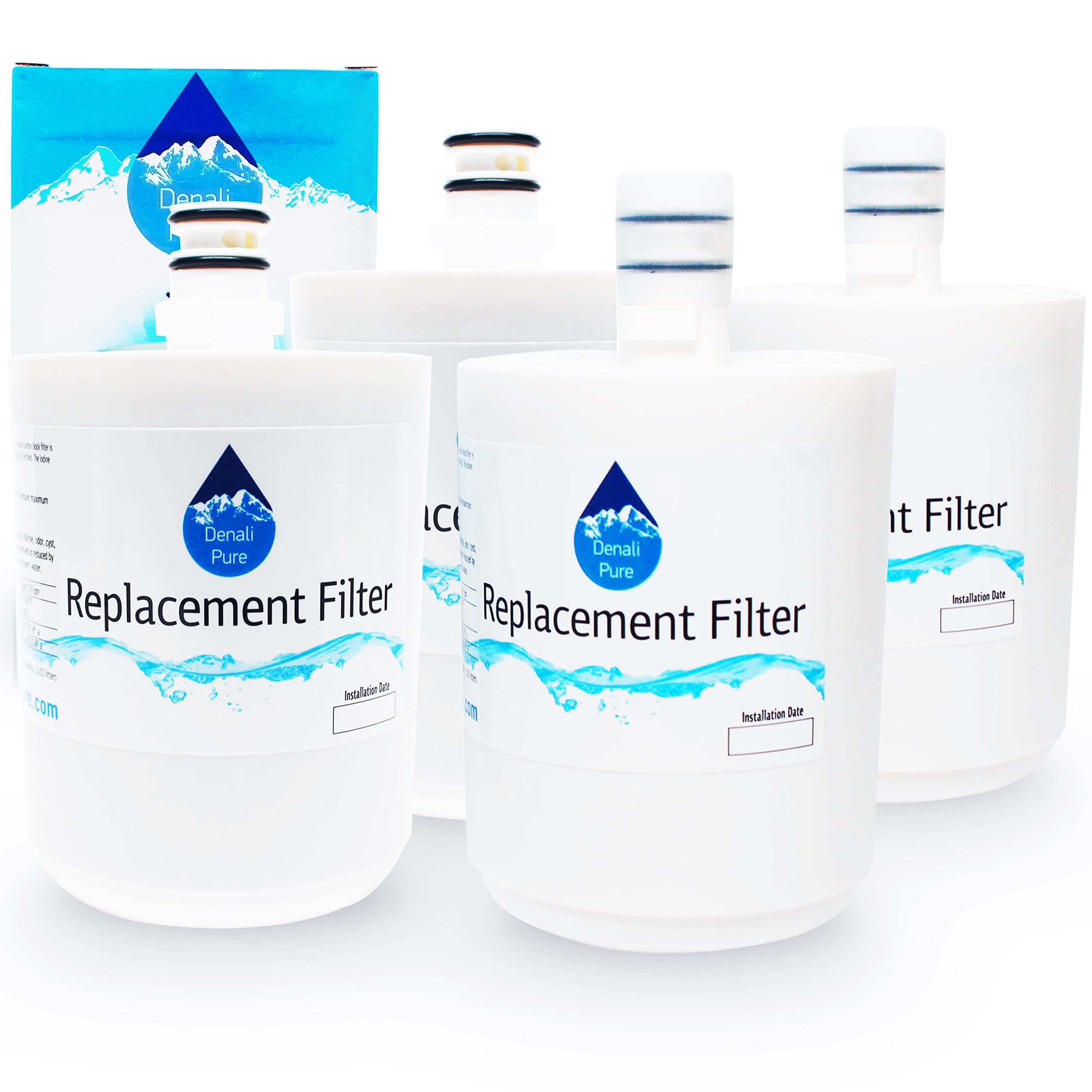 4-Pack LG LSC26905SW Refrigerator Water Filter Replacement - Compatible with LG 5231JA2002A & LT500P Fridge Water Filter Cartridges | Pure Drinking Water for Home & Office Use