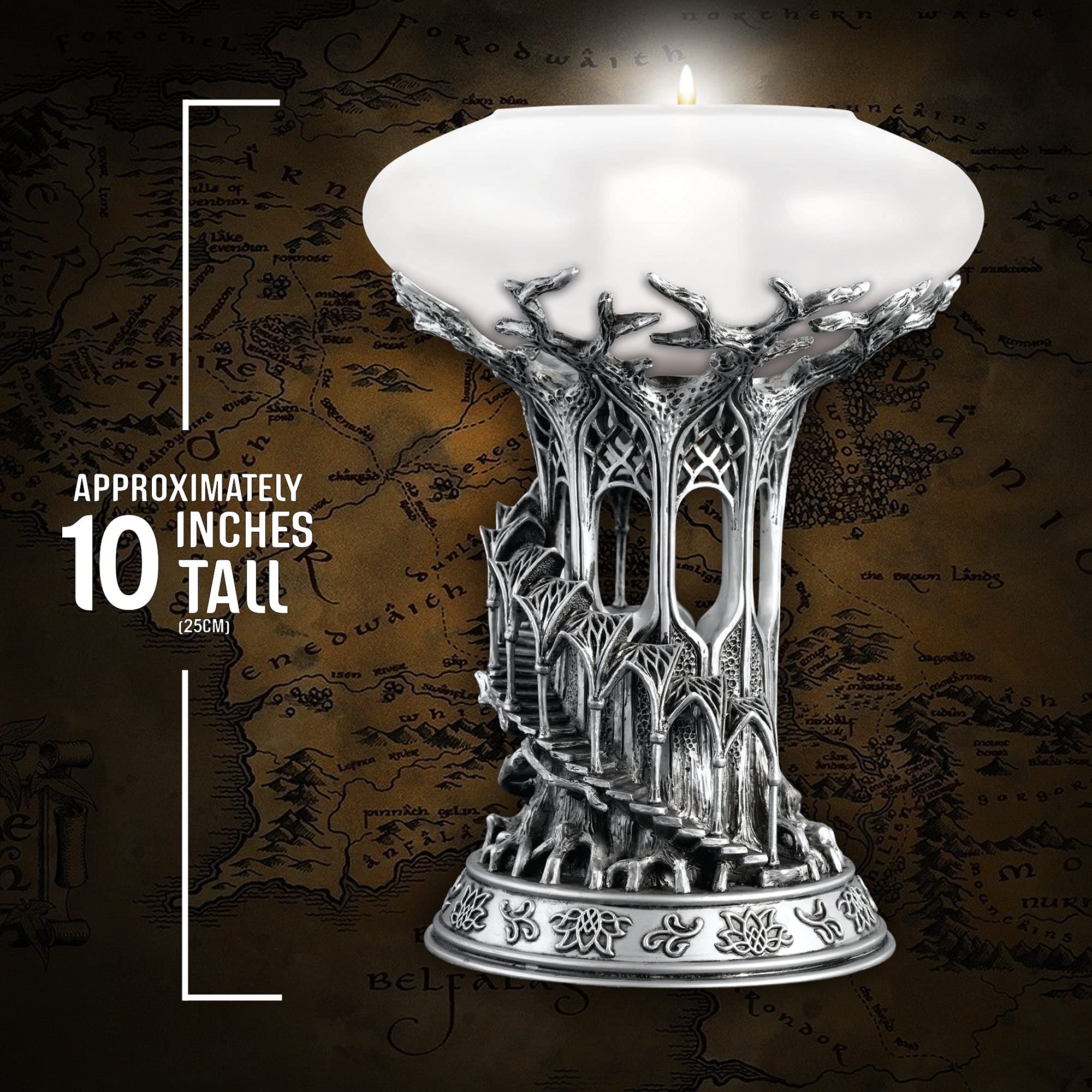 The Noble Collection - Lord of The Rings Lothlorien Candle Holder | Elven-Inspired Home Decor | Perfect for Fantasy Themed Parties & Gift Giving