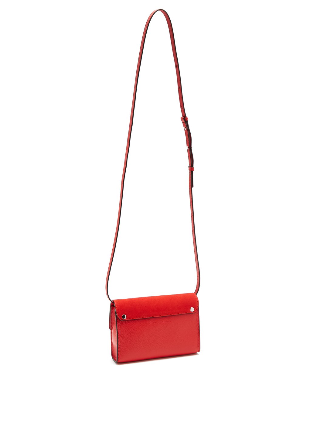 PS11 WOS Suede/Grain Cardinal Red Crossbody Bag - Stylish & Durable Leather Purse for Women, Perfect for Work, Travel & Everyday Use