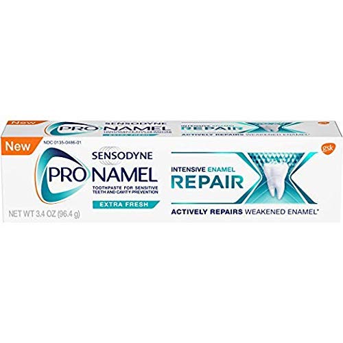 Sensodyne ProNamel Intensive Repair Toothpaste for Sensitive Teeth - Extra Fresh Mint Flavor - 3.4 oz - Enamel Protection & Pain Relief - Ideal for Daily Oral Care & Whitening