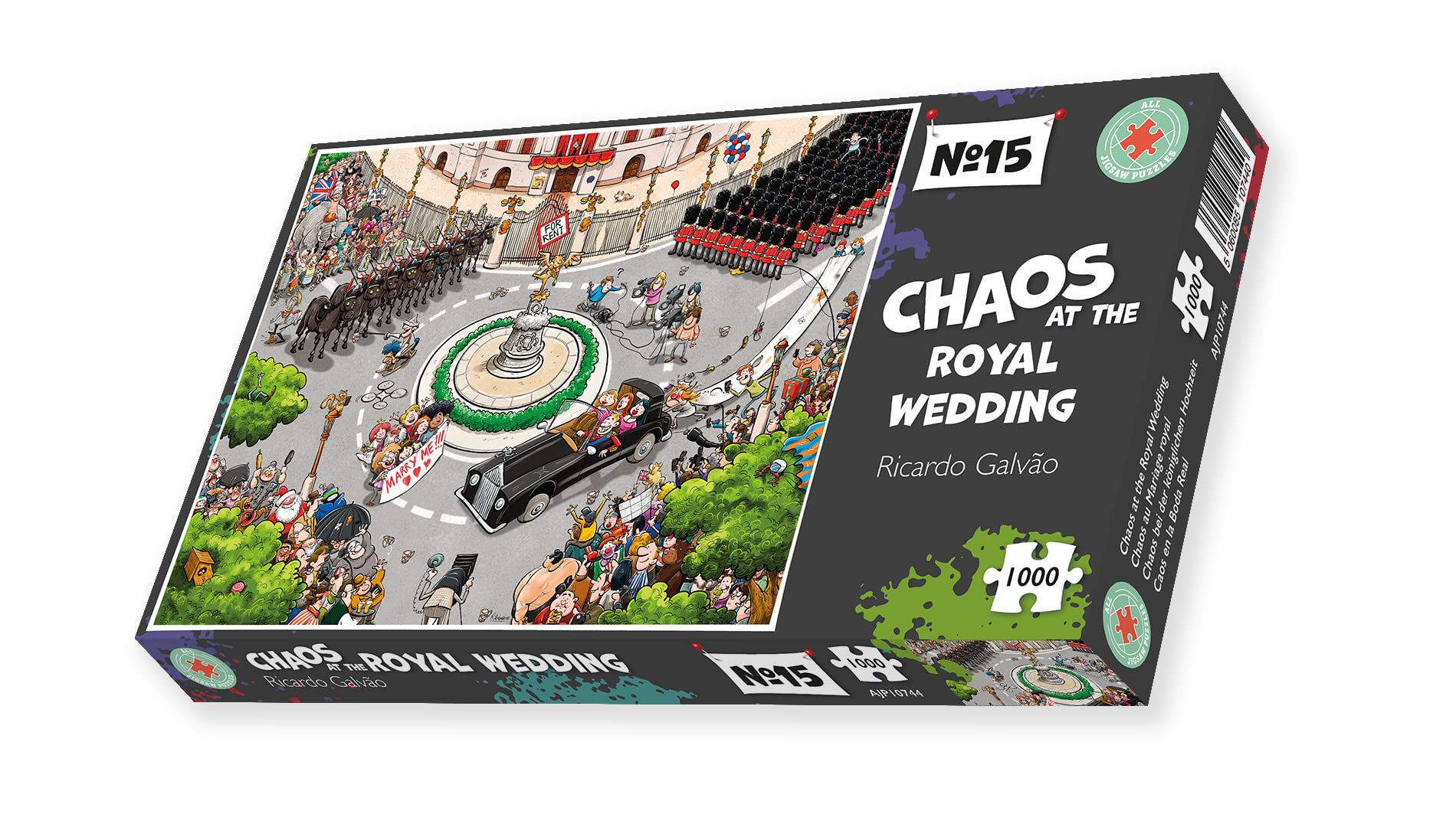 1000-Piece Royal Wedding Chaos Jigsaw Puzzle by Ricardo Galvão - Hilarious & Detailed Adult Puzzle - Challenging Brain Teaser for Teens & Adults - Perfect for Family Game Nights & Party Entertainment