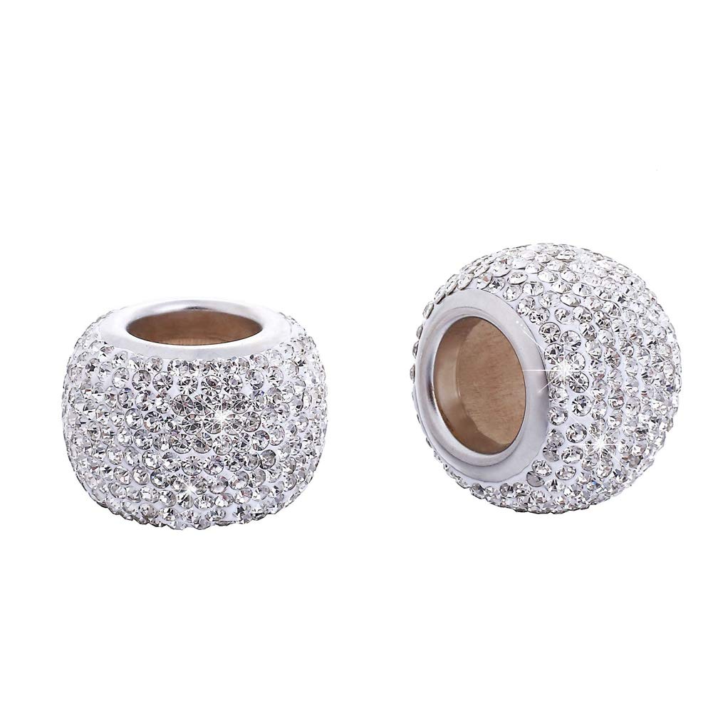 Bling Crystal Car Headrest Collar - 2PCS Universal Seat Decor for Luxury Cars