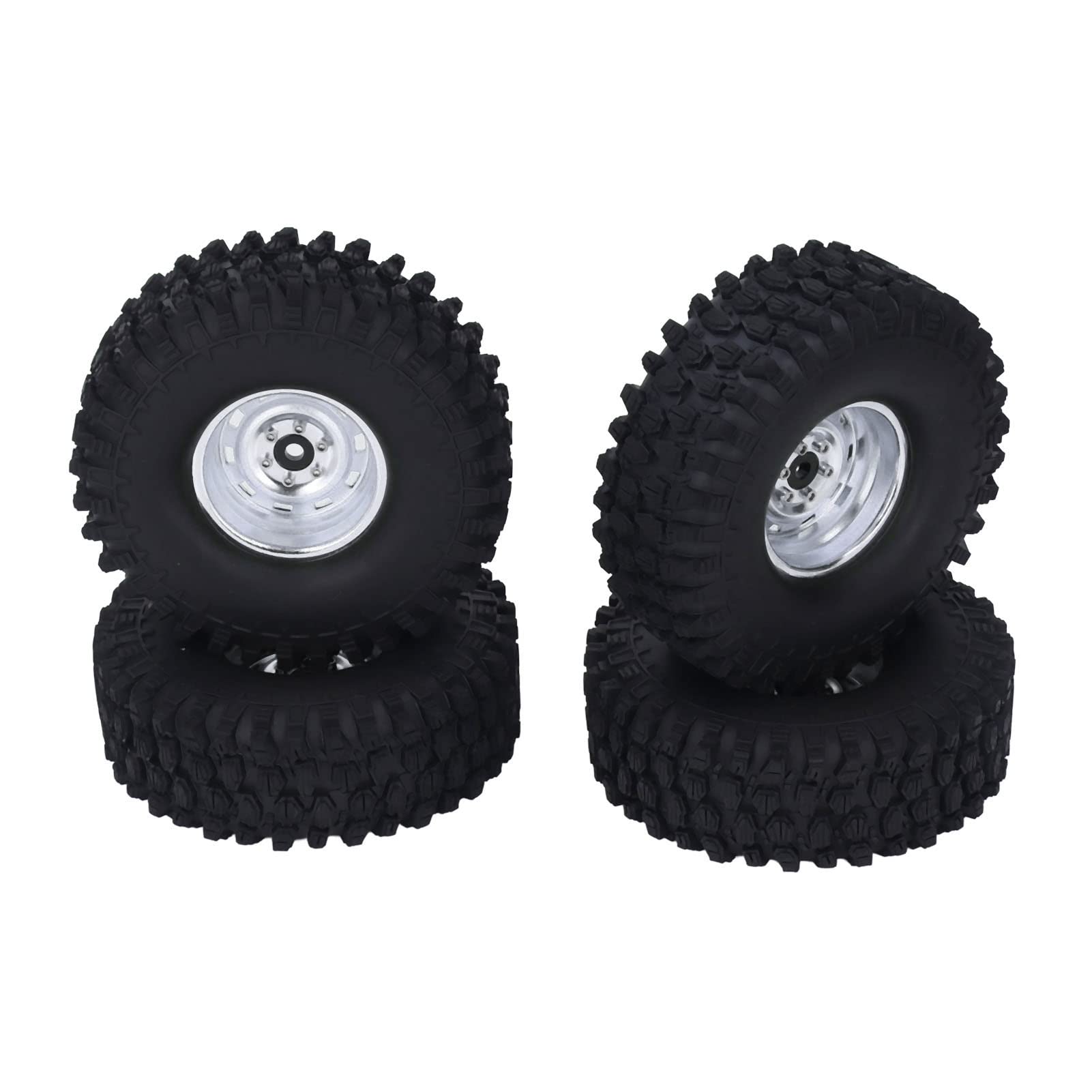 Qinlorgo 4PCS RC Rubber Tires - High Abrasion Resistance, Stable Operation & Eco-Friendly for 1/10 RC Cars - Perfect for Off-Road Racing, Drifting & All-Terrain Performance