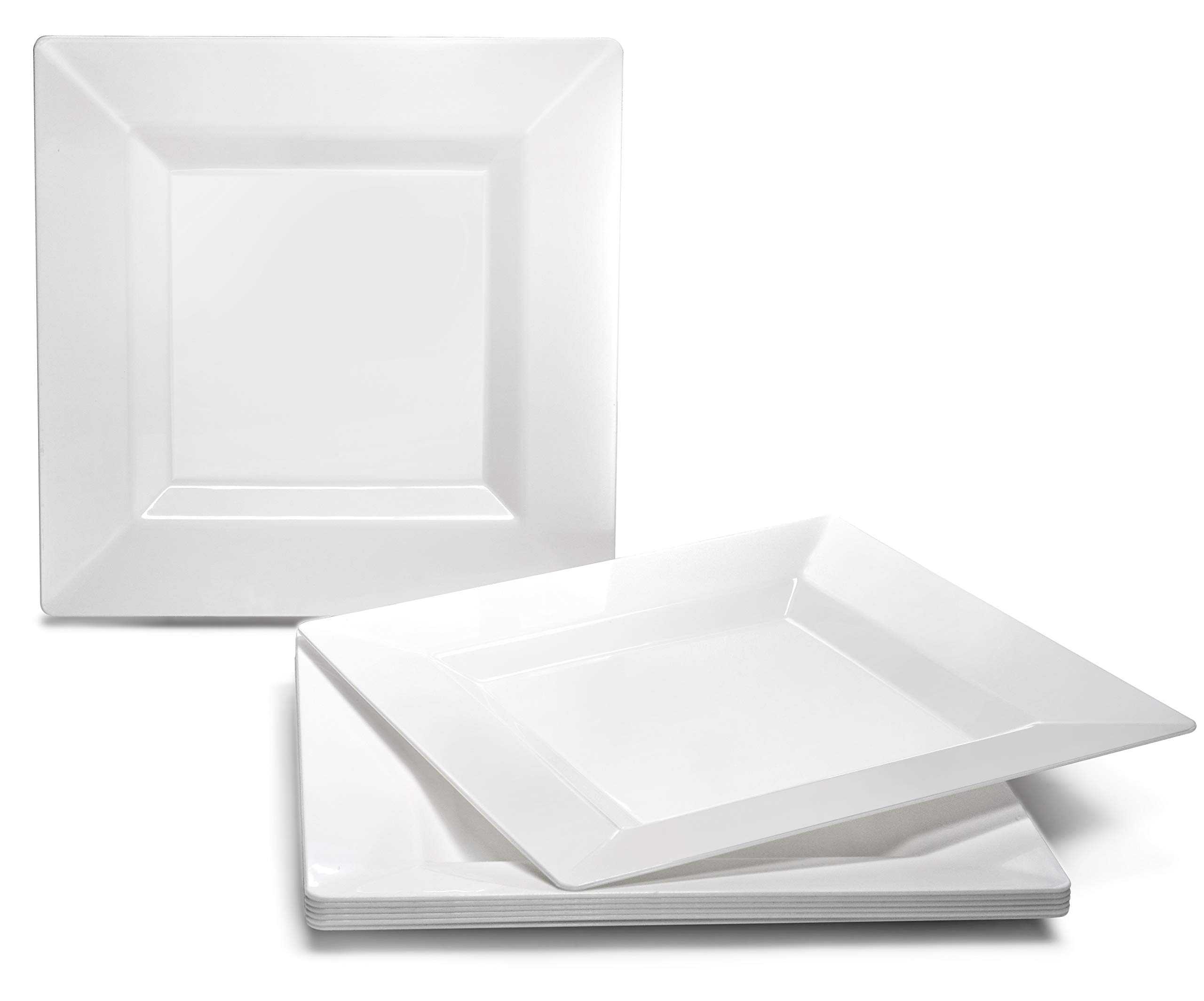 60-Piece Heavyweight Disposable Plastic Bowls - 5oz Square White Dessert Bowls for Ice Cream, Wedding, Party & Special Occasions | Durable & Elegant Tableware for Catering, Events & Home Entertaining