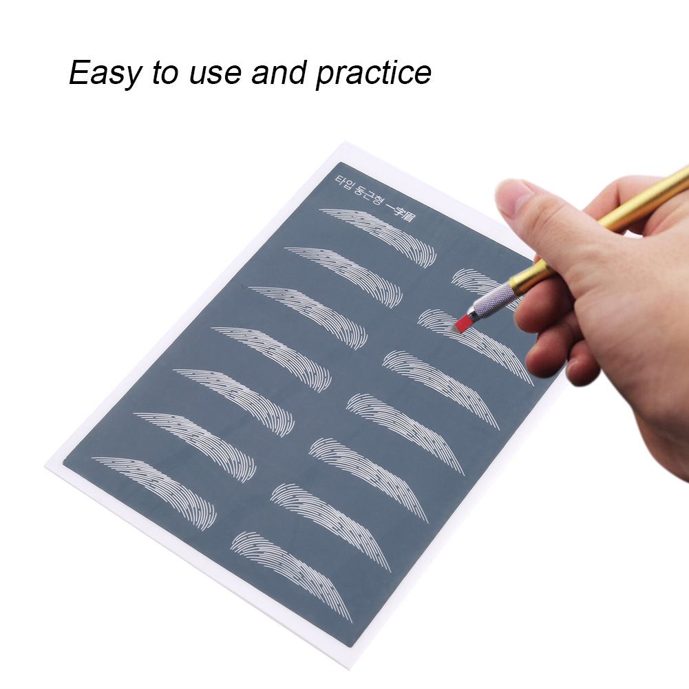 5pcs Silicone Eyebrow Makeup Practice Skin - Permanent Makeup Training for Beginners & Professionals - Perfect for Tattoo Artists & Beauty Salons