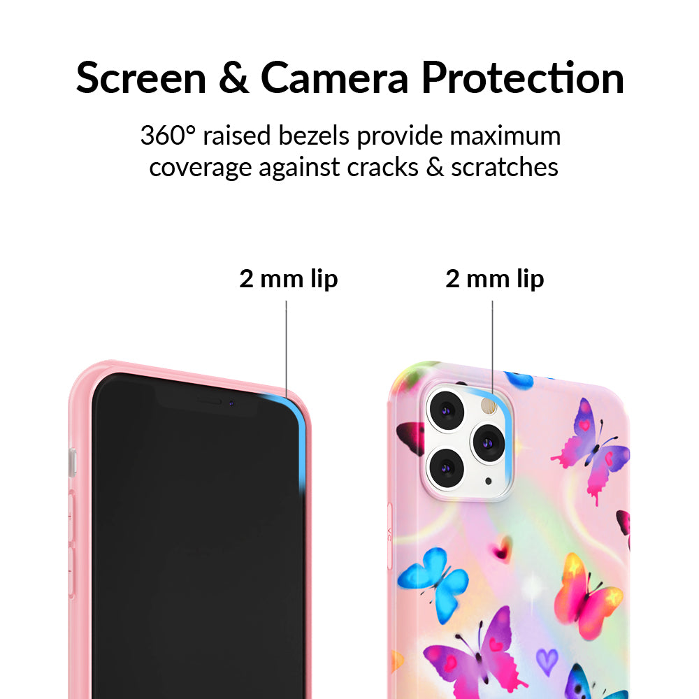Aura Butterfly iPhone Case - Elegant Floral Design Protective Cover for iPhone 12/13/14/15 Pro Max - Perfect for Everyday Use, Travel & Special Occasions