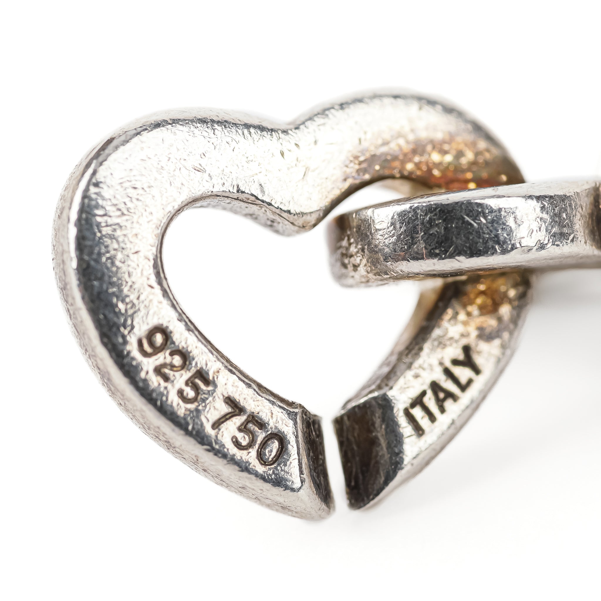 Tiffany & Co Sterling Silver 925 18K Gold Heart Link Bracelet for Women - Elegant Jewelry Gift for Valentine's Day, Anniversary & Special Occasions