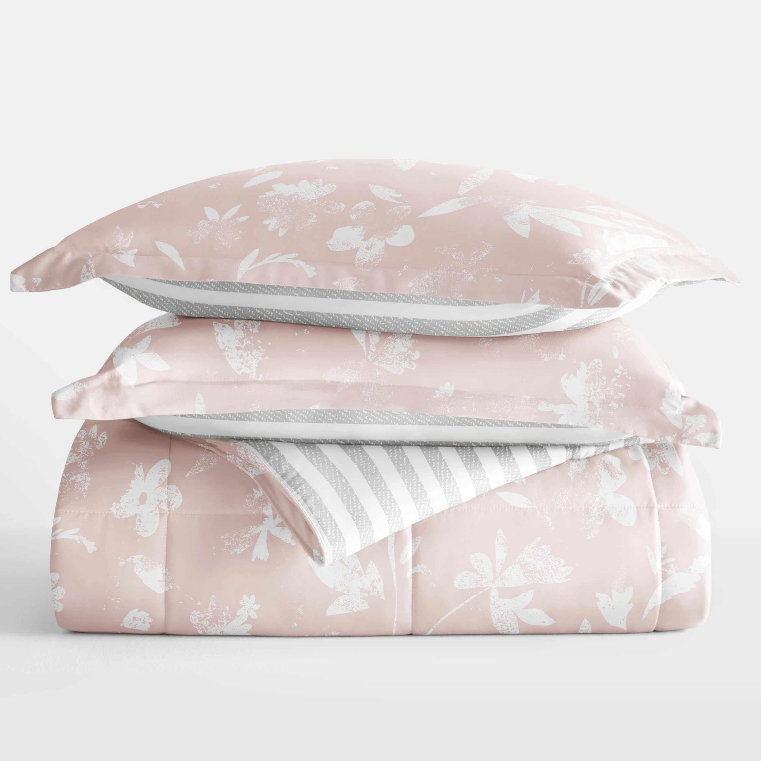 Luxury Reversible King Size Comforter Set (3 Piece) - Soft & Lightweight Down Alternative Bedding - Includes King Comforter & 2 Pillow Shams - Perfect for Master Bedroom, Guest Room & Cozy Home Decor