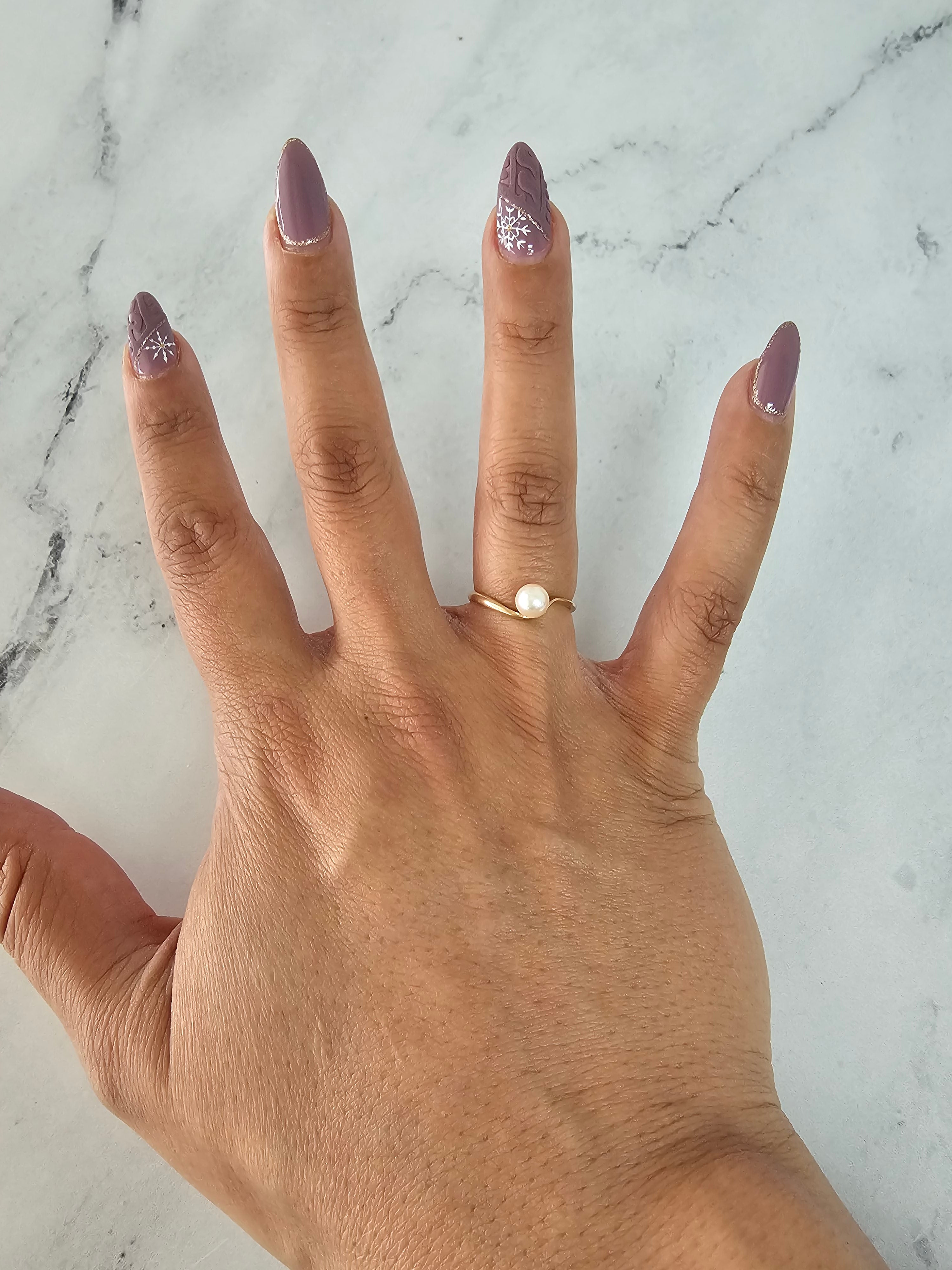 5MM Solitaire Pearl Ring in 14k Yellow Gold - Elegant & Timeless Jewelry for Weddings, Anniversaries & Special Occasions