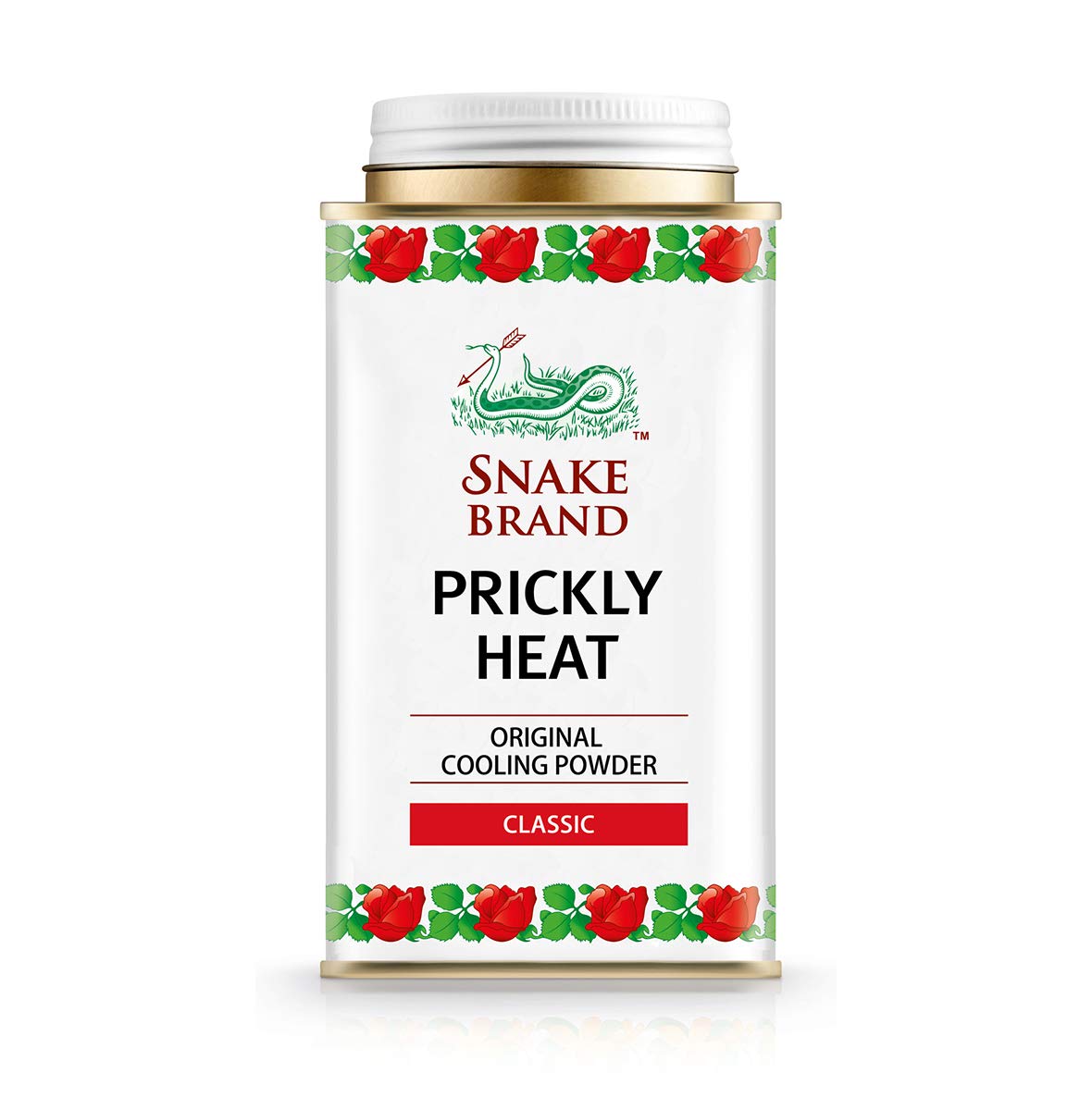 Snake Brand Classic Scent Prickly Heat Powder 140g - Cooling Talcum for Heat Rash & Body Odor Prevention - Ideal for Summer, Gym & Outdoor Activities