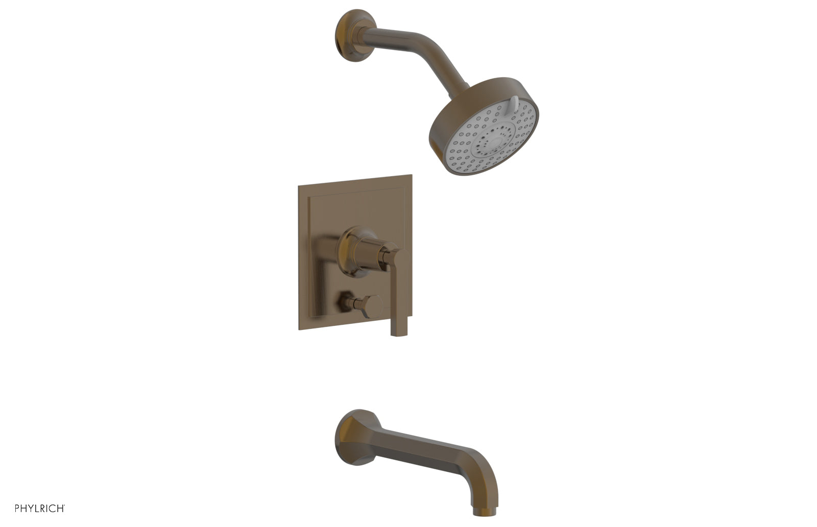 HEX MODERN Pressure Balance Tub and Shower Faucet Set 501 27 - Matte Black Bathroom Fixture for Modern Homes, Perfect for Bathroom Renovations and Spa-Like Showers