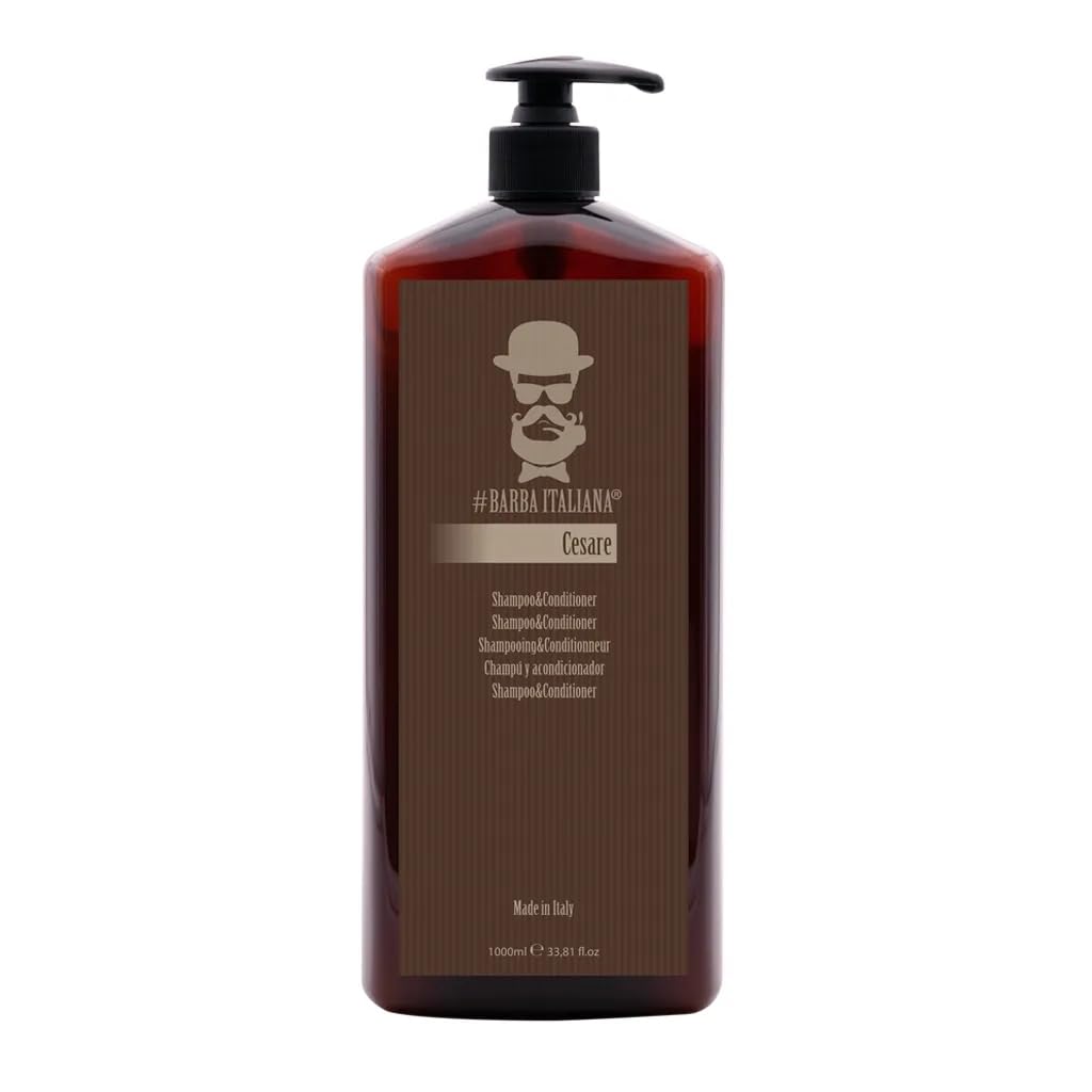 **Cesare Men's Shampoo & Conditioner Set (1000ml/33.81flOz) - Revitalizing Hair Care for Thicker, Healthier Hair - Perfect for Daily Use & Post-Workout Refresh**
