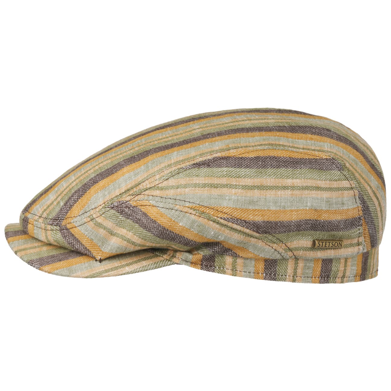 Stetson Sacota Driver Linen Flat Cap - Classic Men's Summer Hat for Golf, Driving & Outdoor Activities