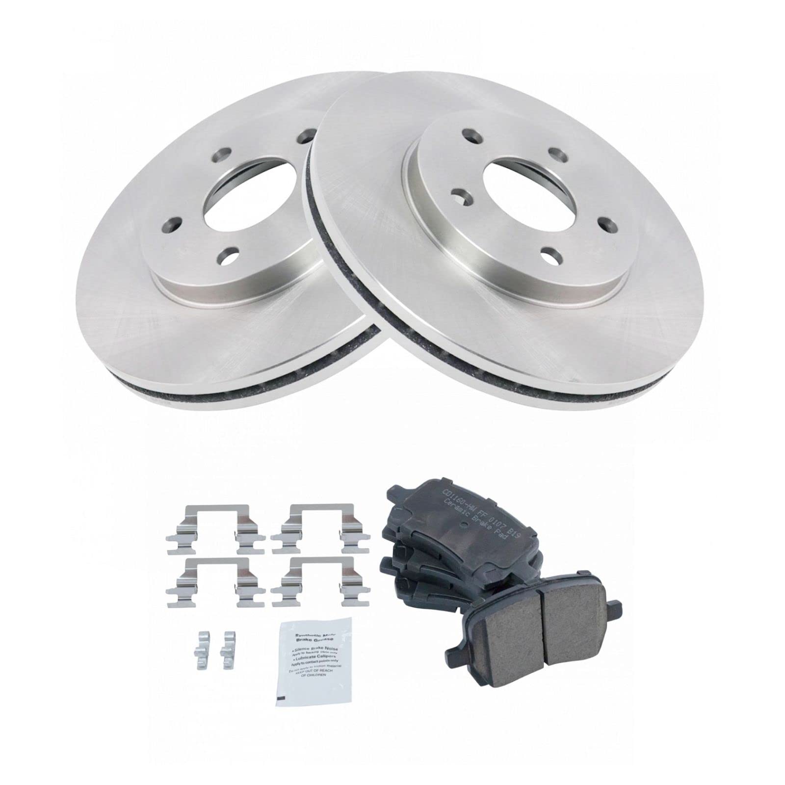 High-Performance Front Disc Brake Rotor & Ceramic Brake Pad Kit for Chevy Malibu J67 - Smooth Stopping Power for City Driving & Highway Commutes