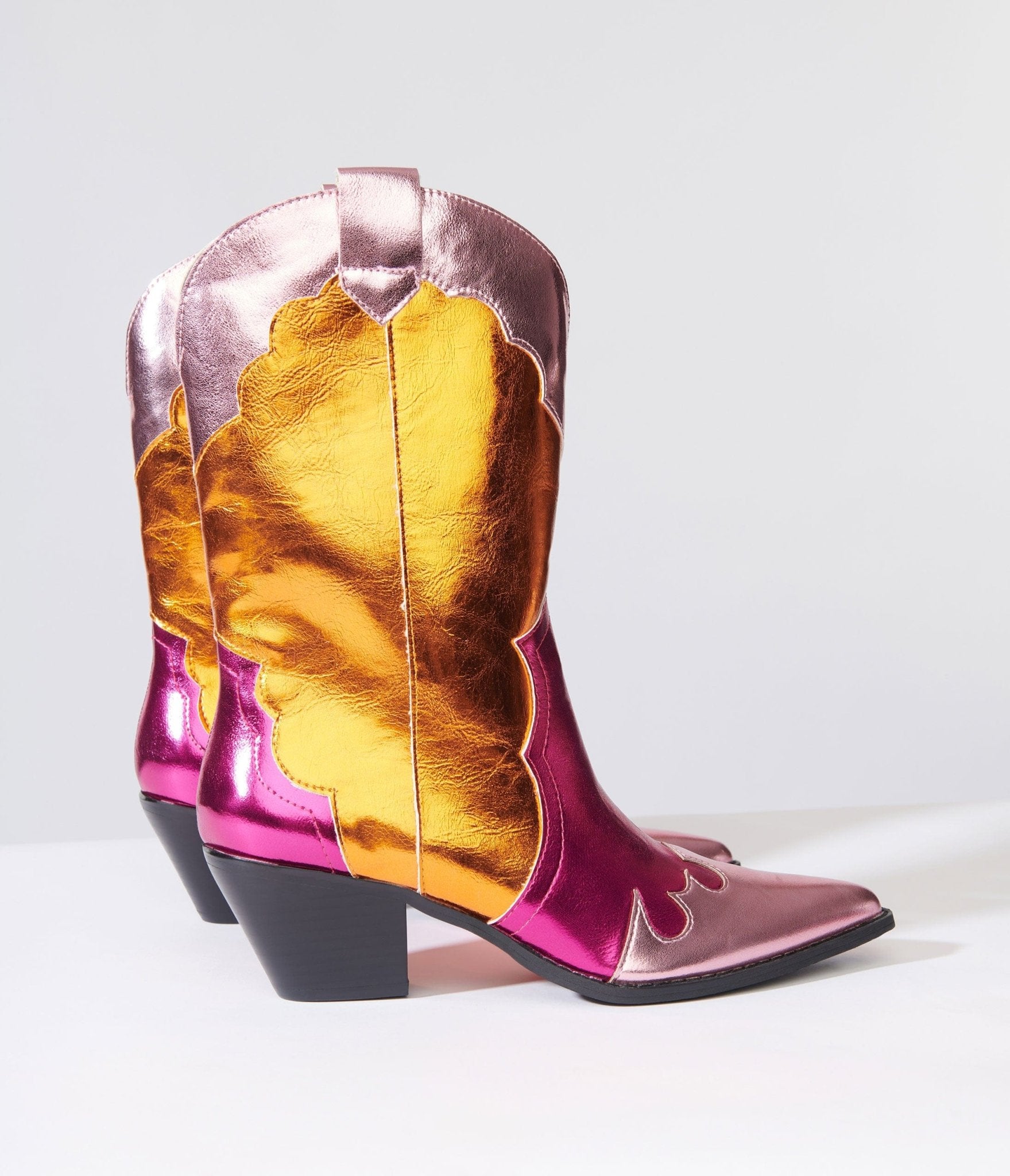 Stylish Metallic Multicolor Cowboy Boots for Women - Western Fashion, Country Dance & Rodeo Events - Perfect for Parties, Concerts and Festivals
