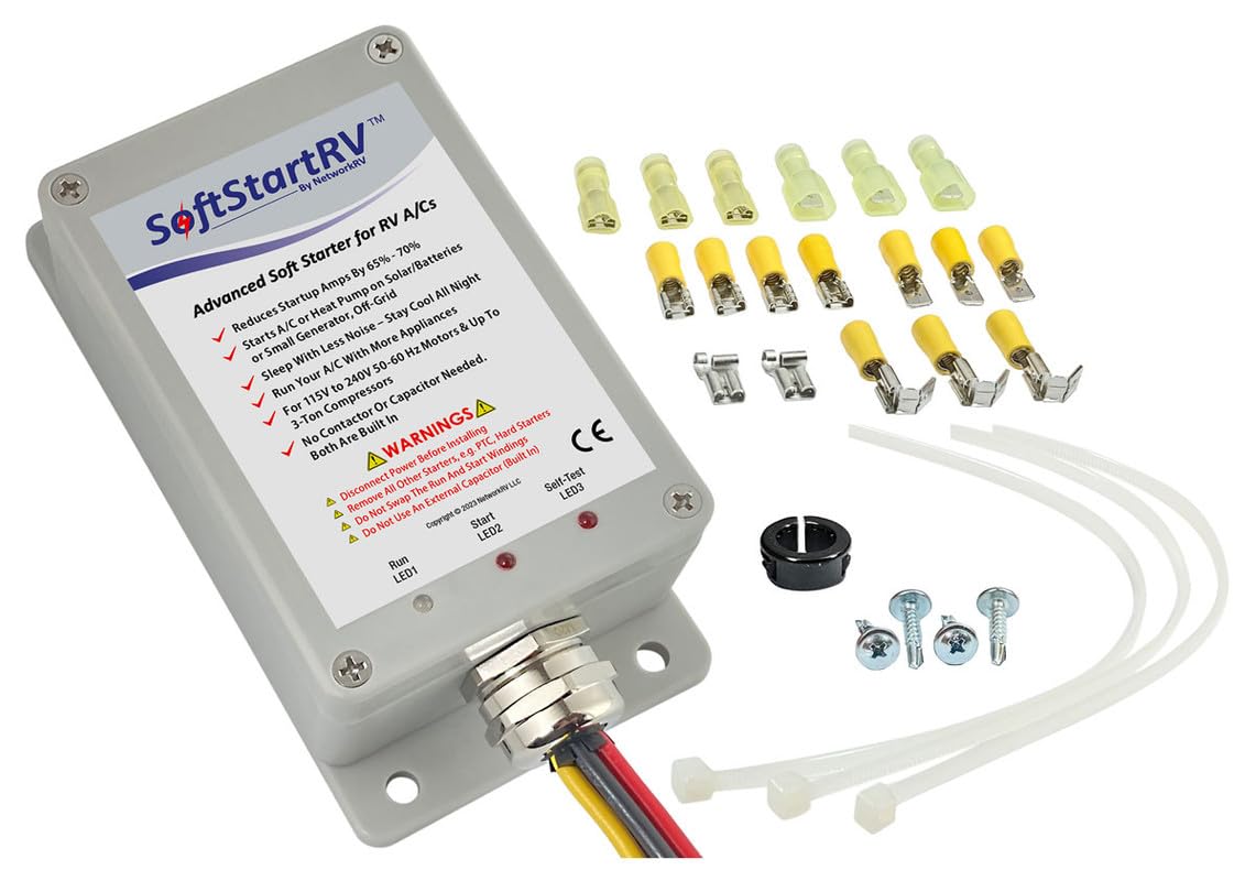 SoftStartRV RV Air Conditioner Soft Start Kit - Easy Start with Small Generators, 100% Waterproof for Campers, Trailers & Motorhomes - Perfect for Off-Grid Camping & Boondocking