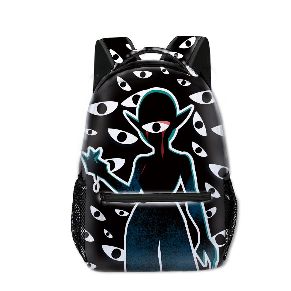 Horror Game Themed Kids Backpack - Cute Cartoon School Bag with Large Capacity for Boys & Girls - Perfect for School, Travel & Halloween Costumes